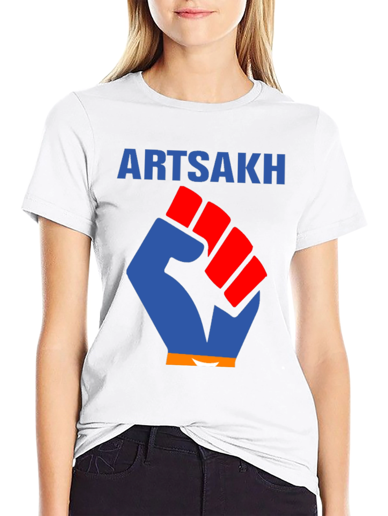 Artsakh Fist Graphic Tee - Black Cotton T-Shirt