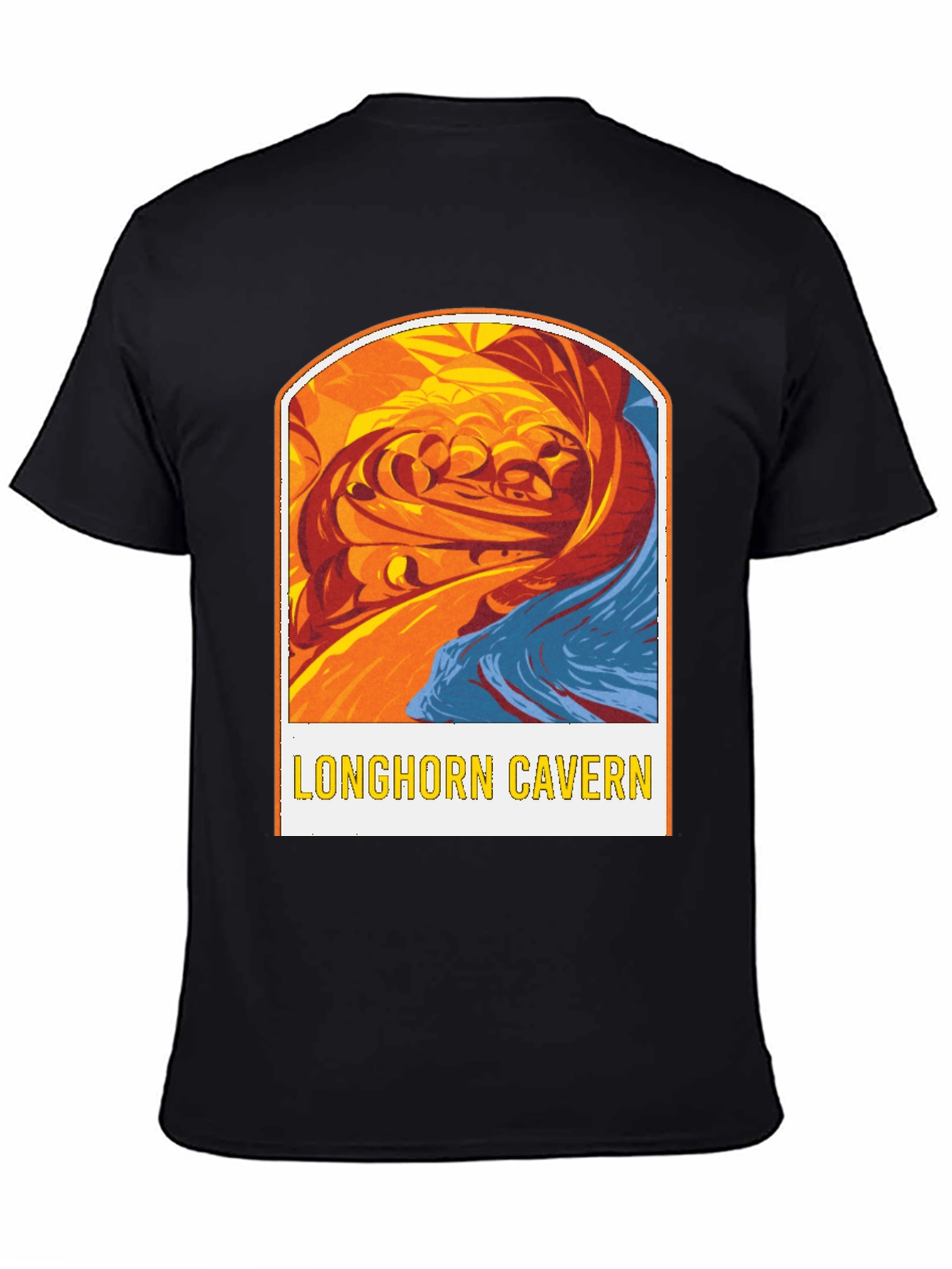 Longhorn Cavern Graphic Tee - Black Cotton Blend