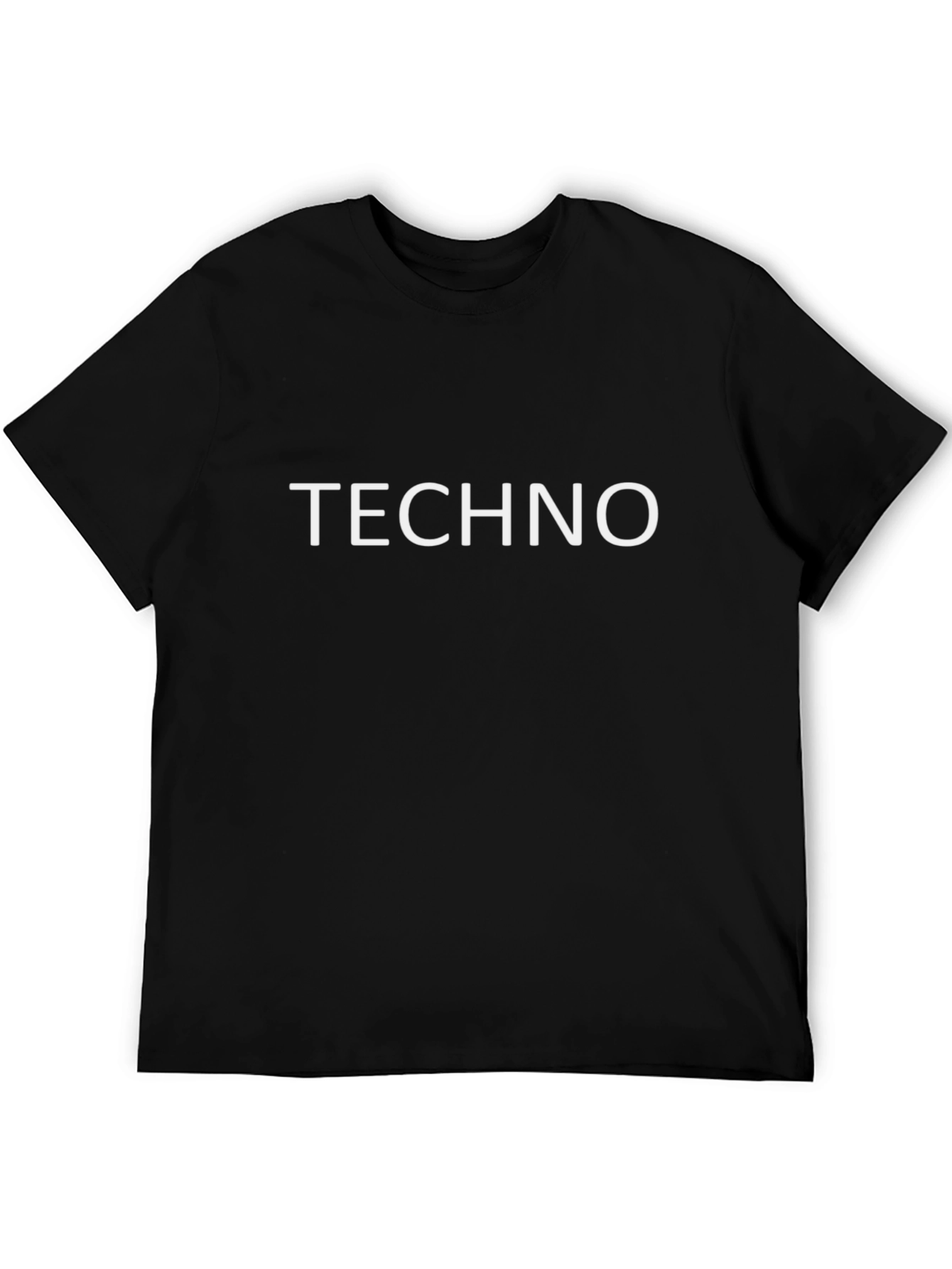 Techno T-Shirt - Classic Black Crew Neck Tee