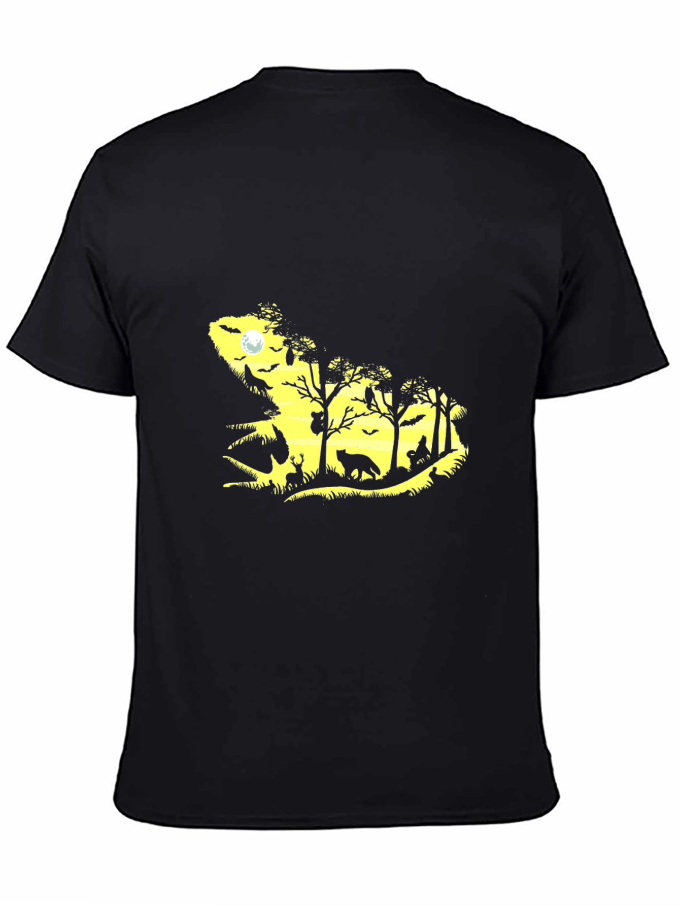 Nature Silhouette Graphic Tee - Black T-Shirt