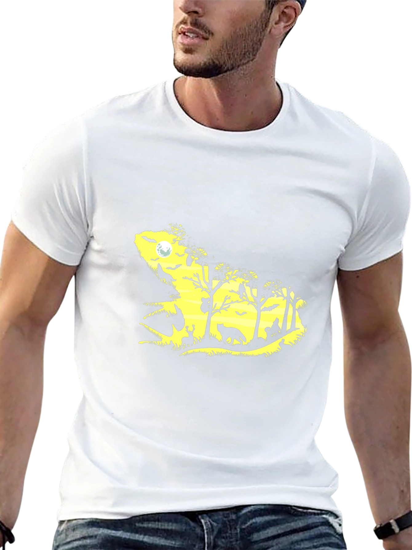 Nature Silhouette Graphic Tee - Black T-Shirt