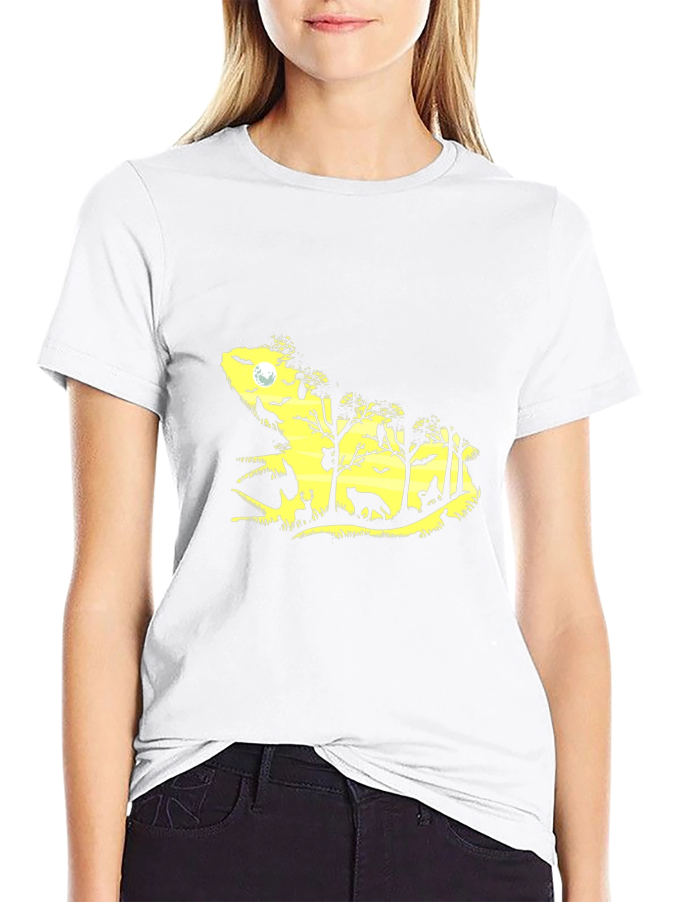 Nature Silhouette Graphic Tee - Black T-Shirt