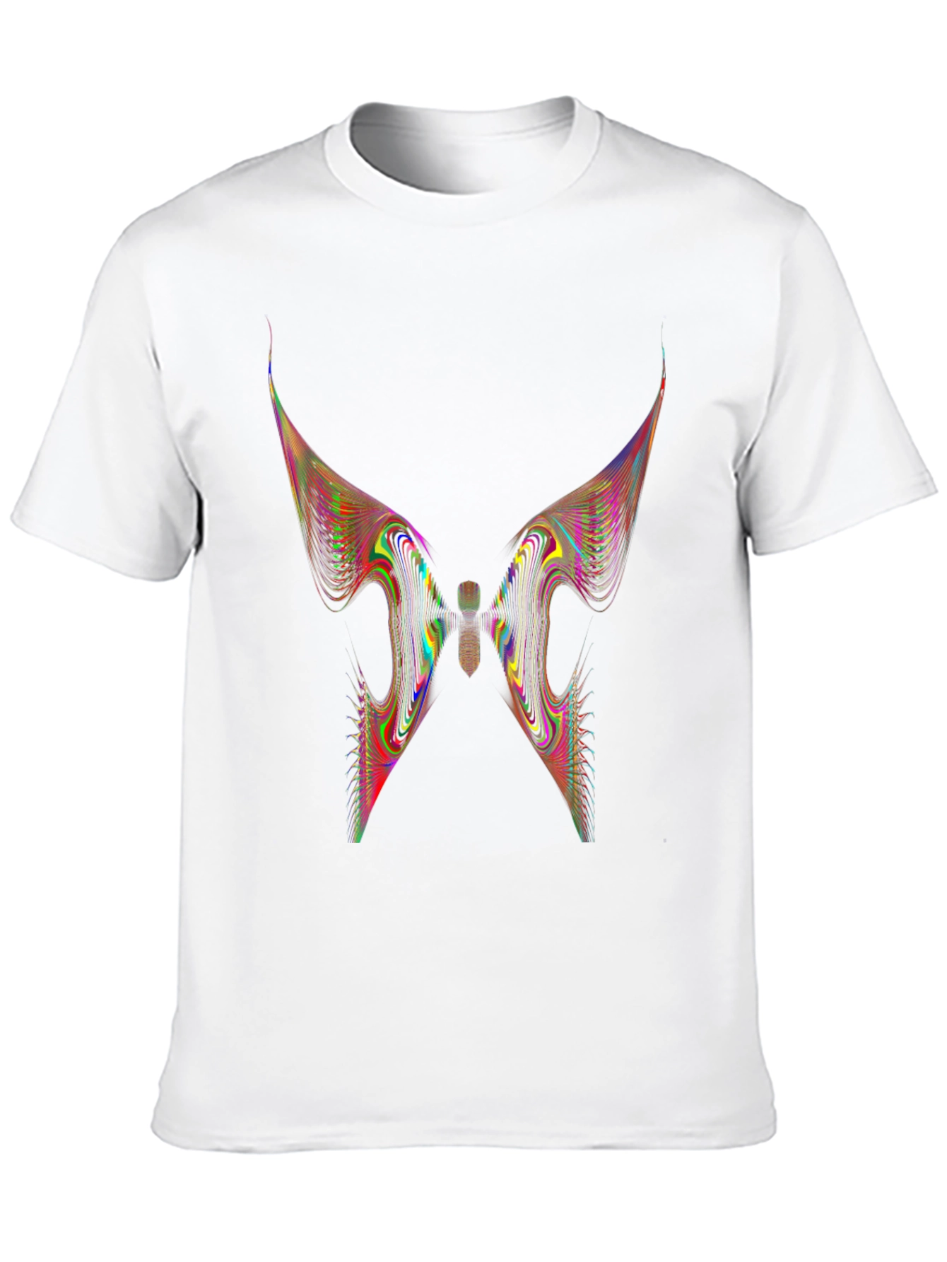Abstract Butterfly Wing Graphic Black T-Shirt