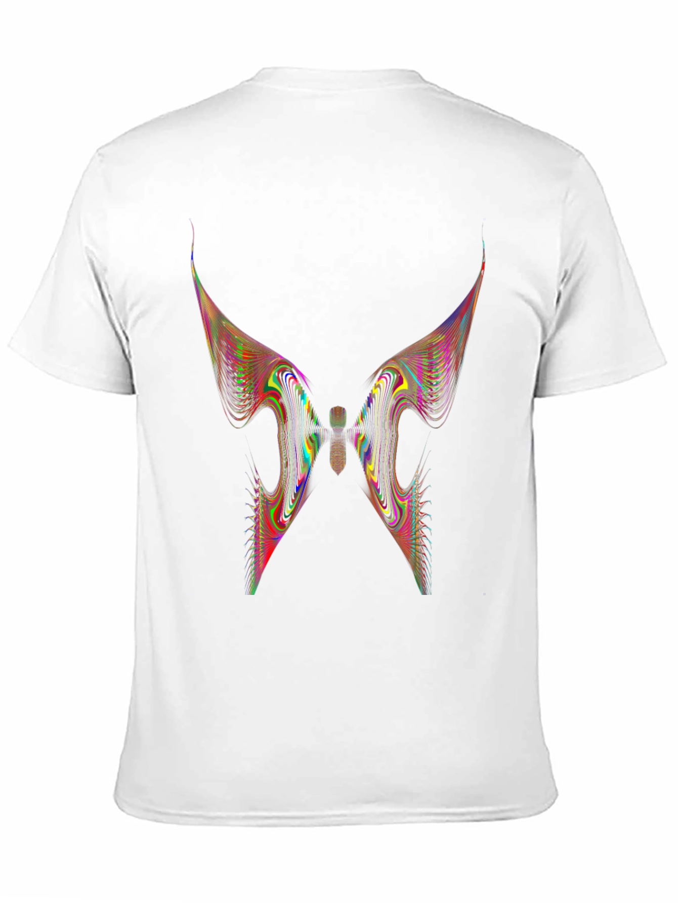 Abstract Butterfly Wing Graphic Black T-Shirt