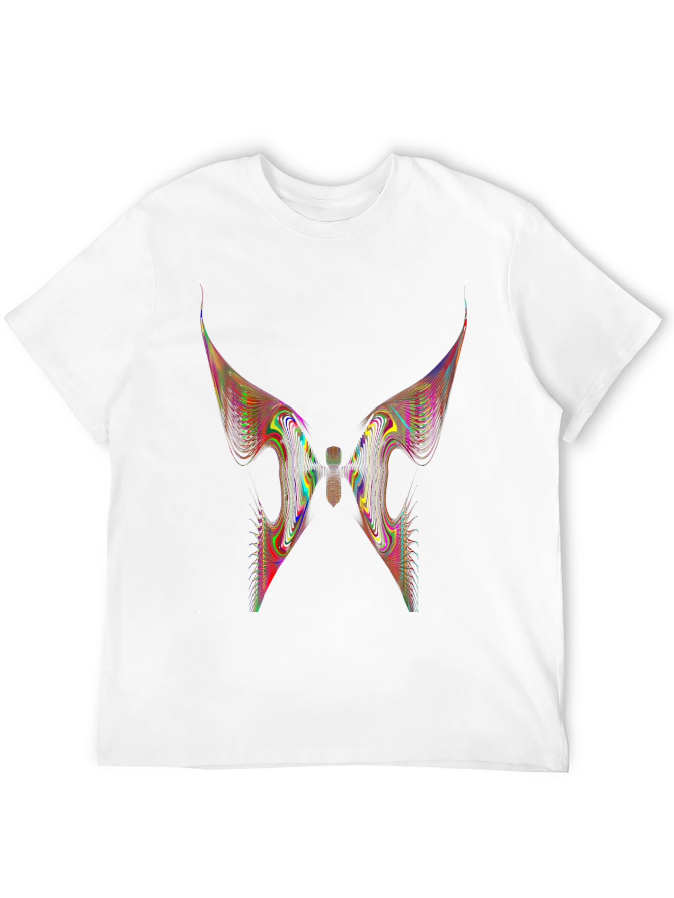 Abstract Butterfly Wing Graphic Black T-Shirt