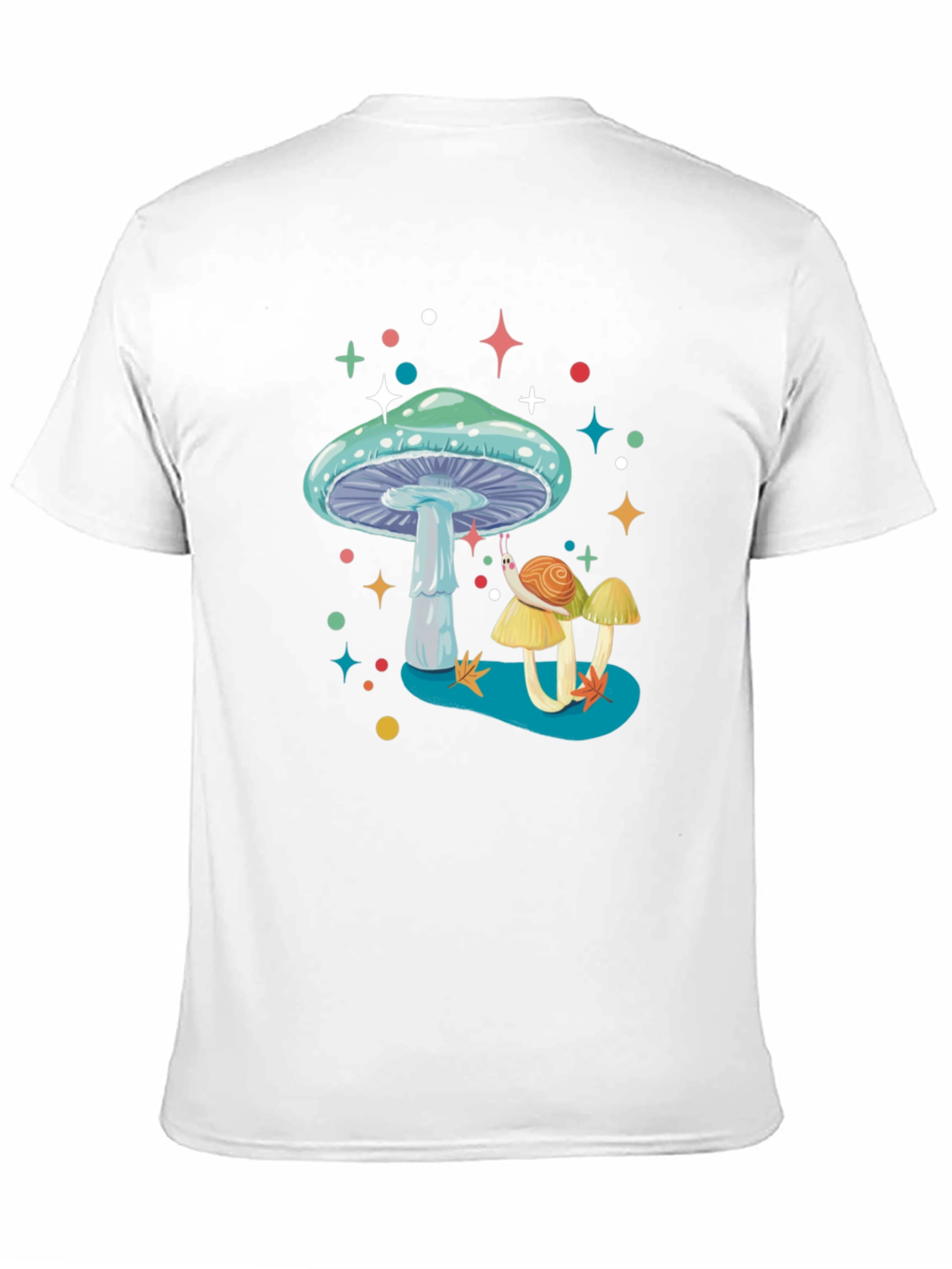 Mushroom & Snail Graphic Tee - Funky Style