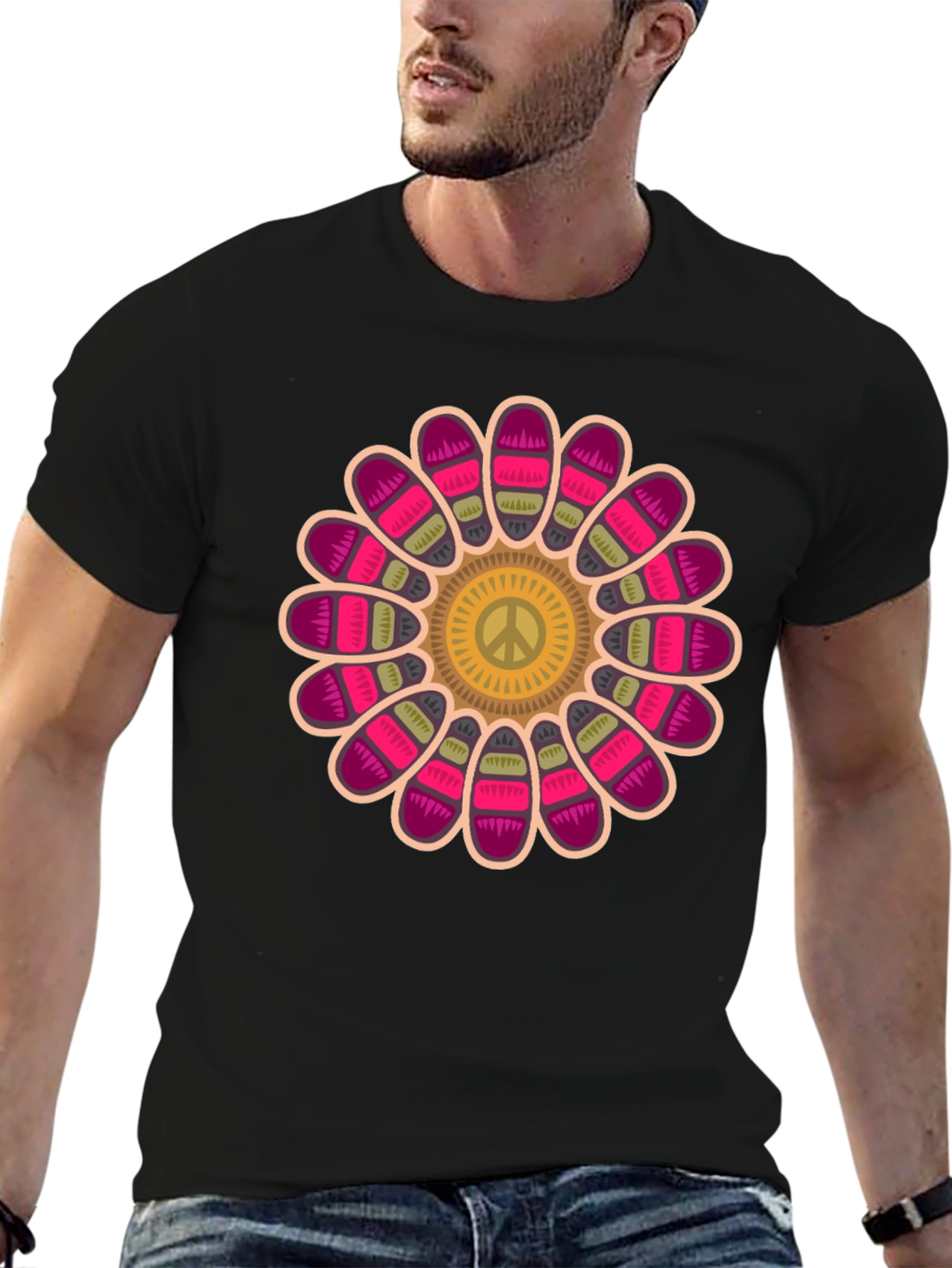 Peace Flower Graphic T-Shirt