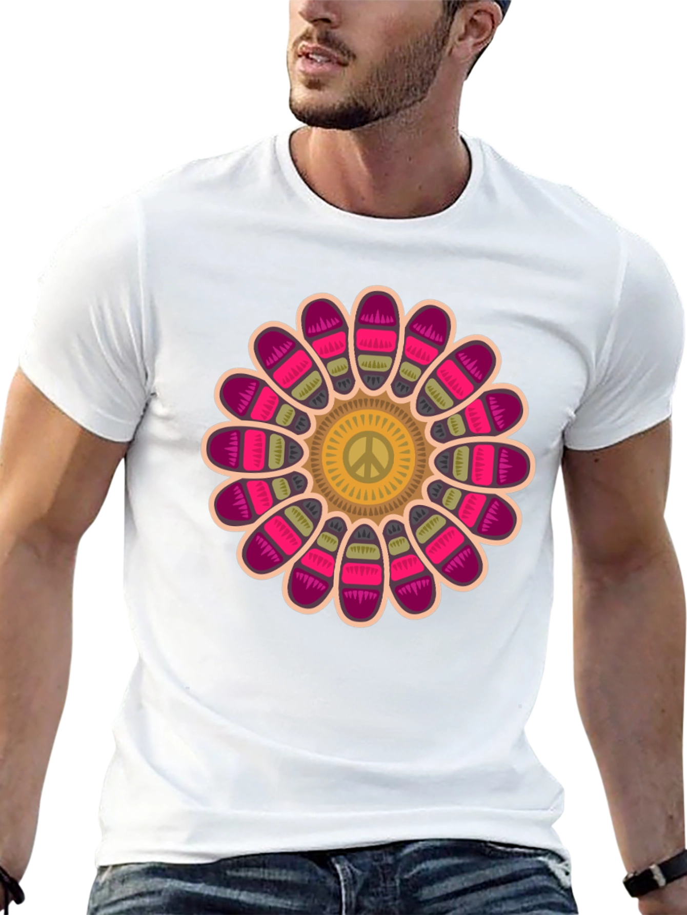 Peace Flower Graphic T-Shirt
