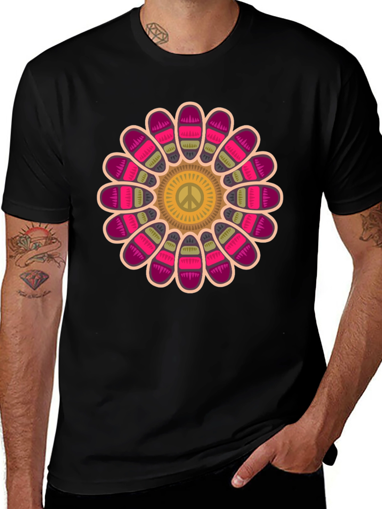 Peace Flower Graphic T-Shirt