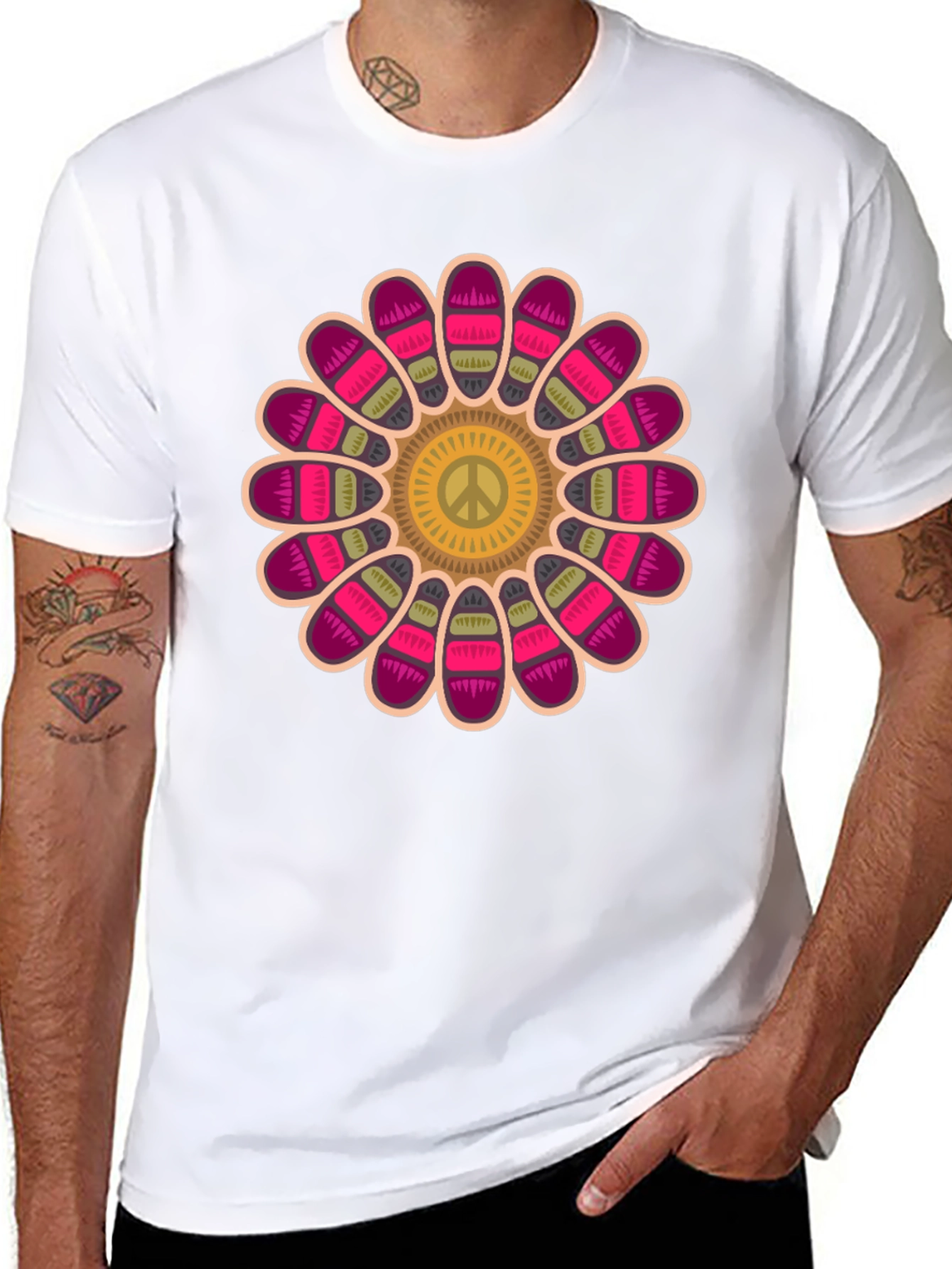 Peace Flower Graphic T-Shirt