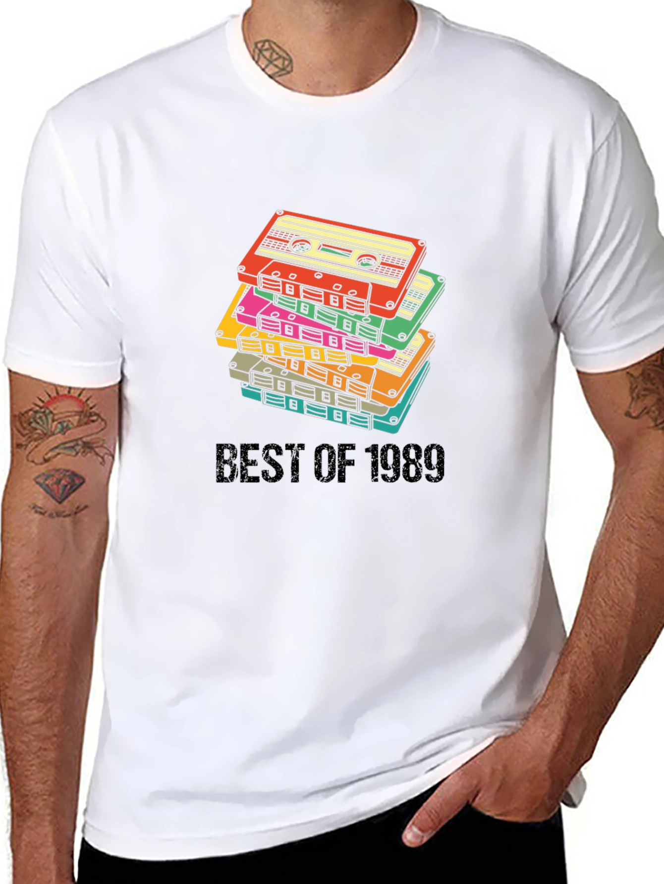 Best of 1989 Retro Cassette Stack T-Shirt