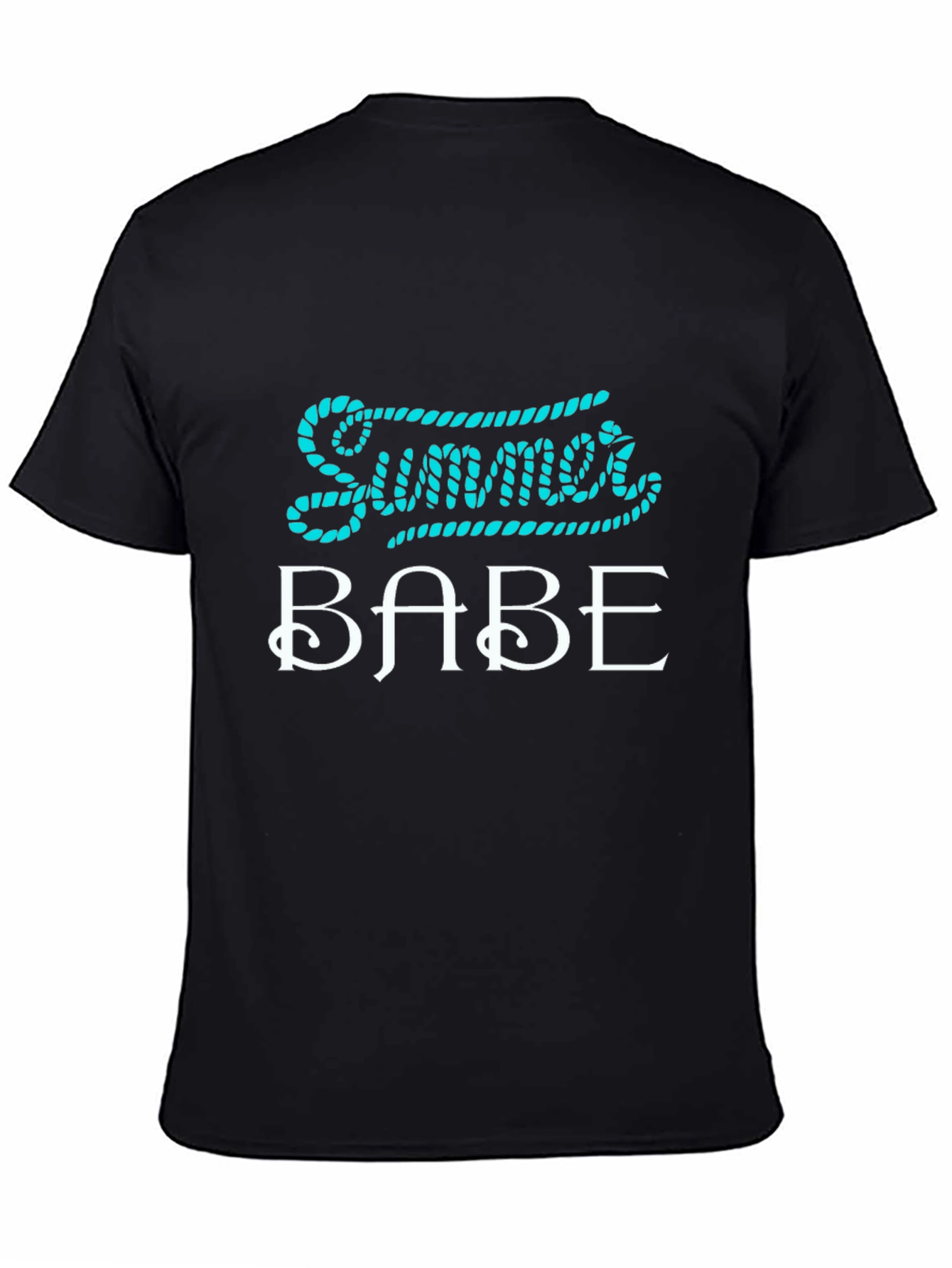 Summer Babe Graphic T-Shirt - Casual Black Tee