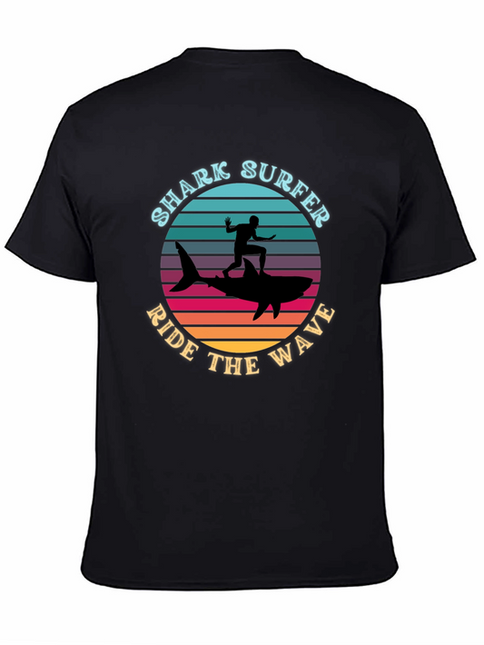 Shark Surfer T-Shirt - Ride the Wave