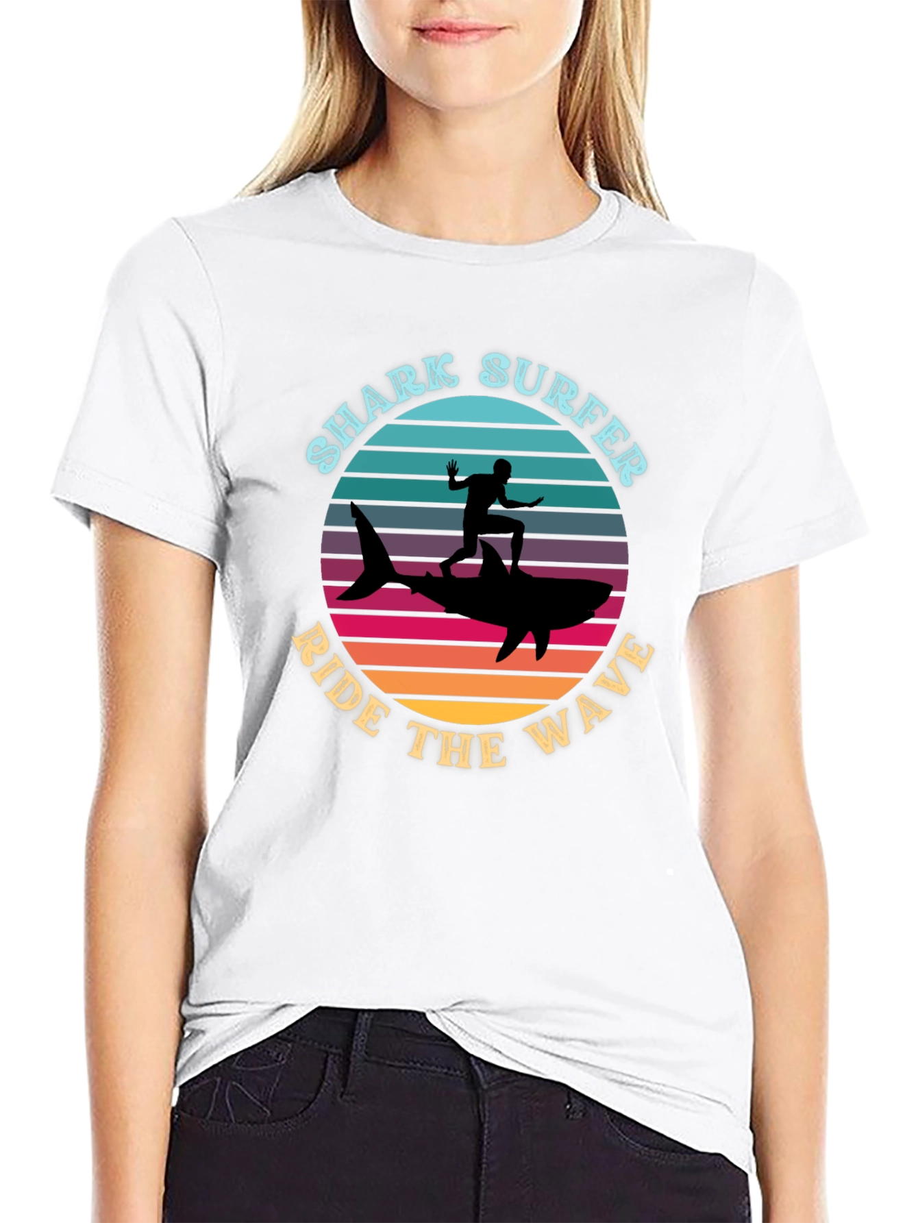 Shark Surfer T-Shirt - Ride the Wave