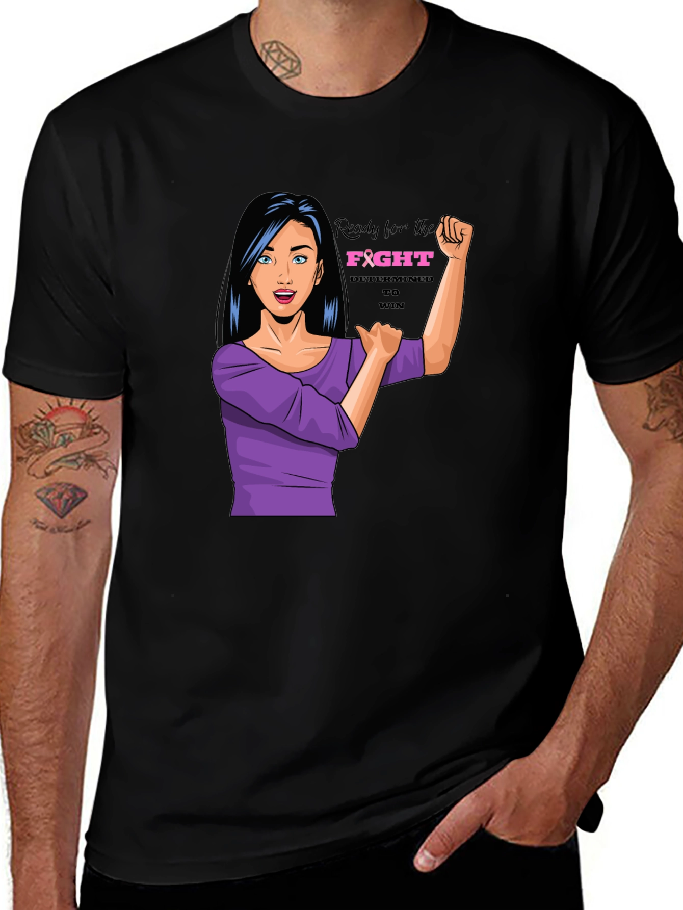 Empowered Woman Graphic Tee - Breast Cancer Awareness