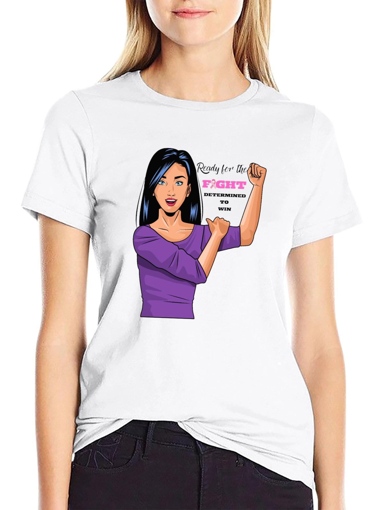 Empowered Woman Graphic Tee - Breast Cancer Awareness