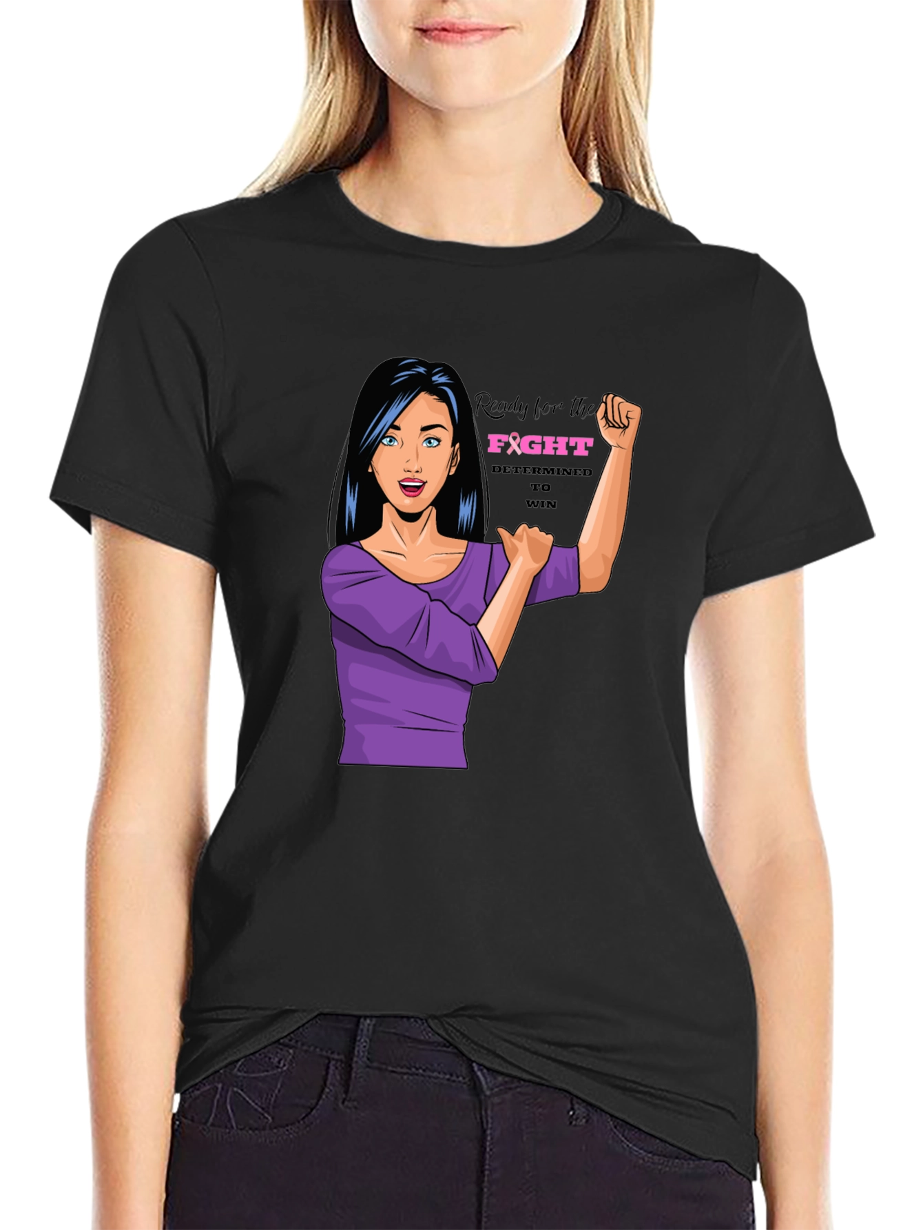 Empowered Woman Graphic Tee - Breast Cancer Awareness