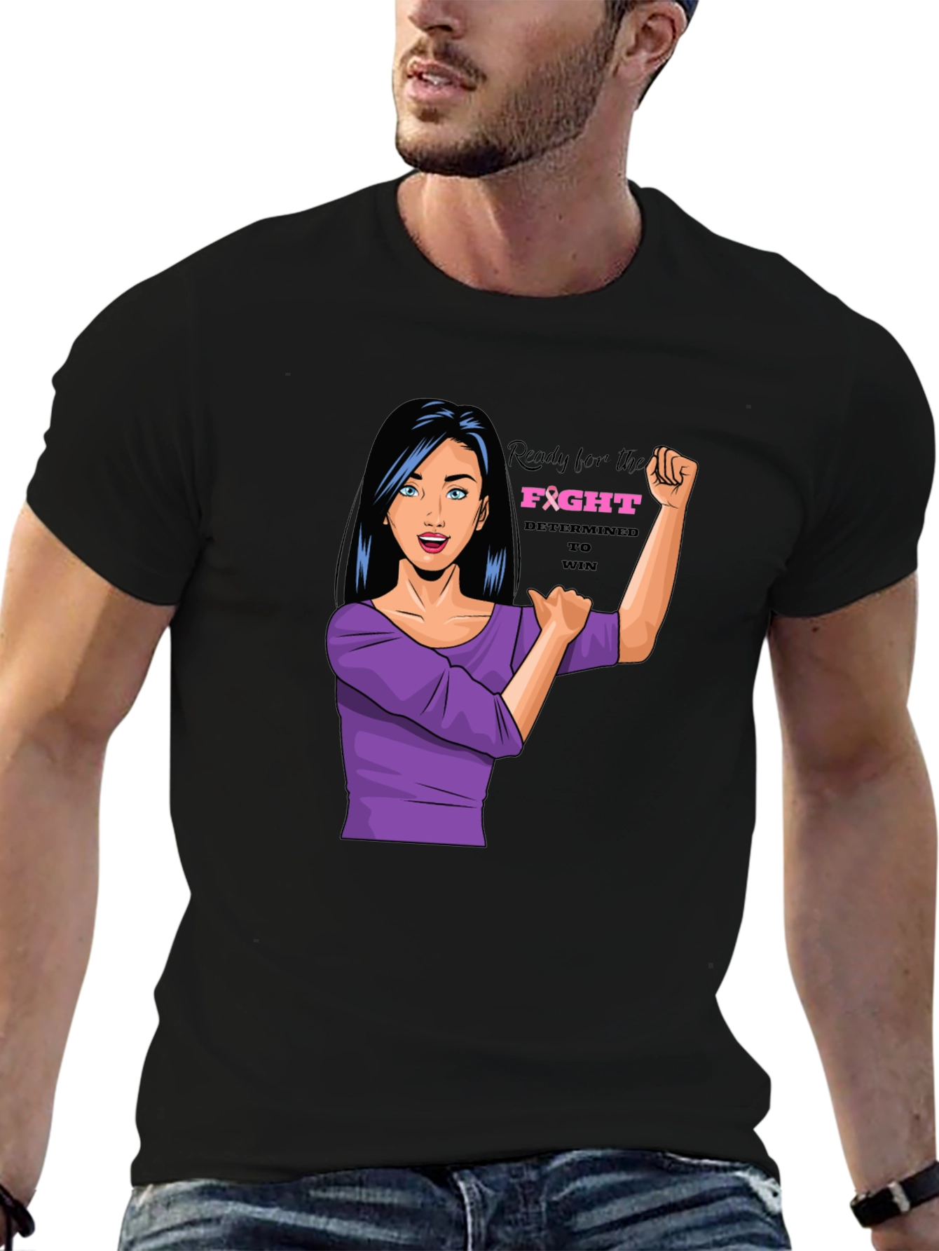 Empowered Woman Graphic Tee - Breast Cancer Awareness