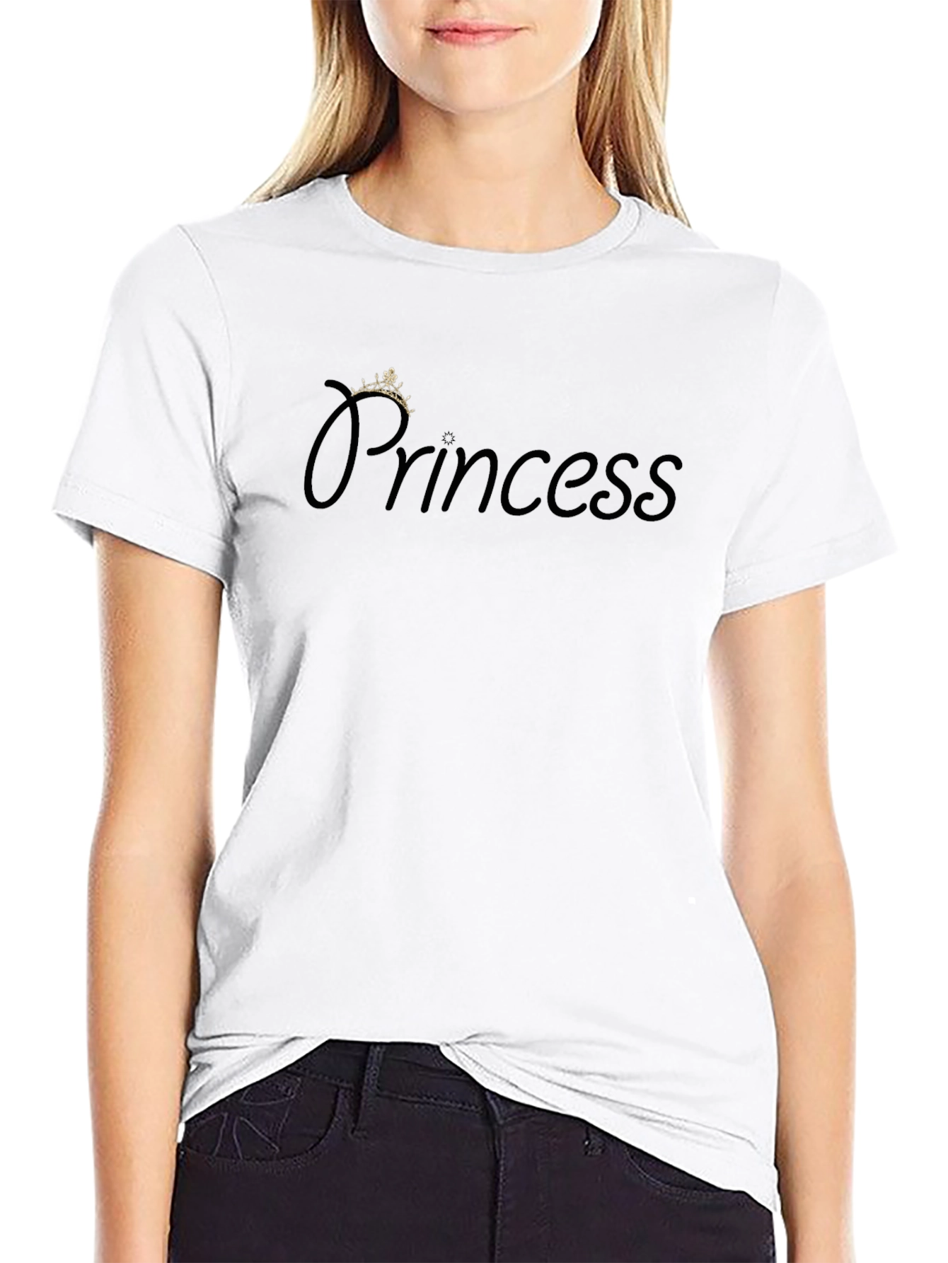 Princess Crown Graphic Tee - Black T-Shirt