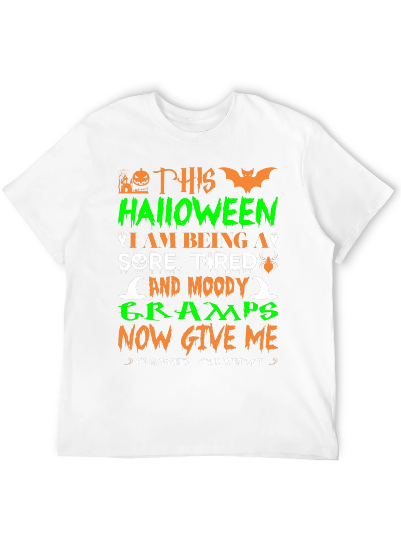 Halloween Gramps T-Shirt Sore Tired Moody Costume Tee