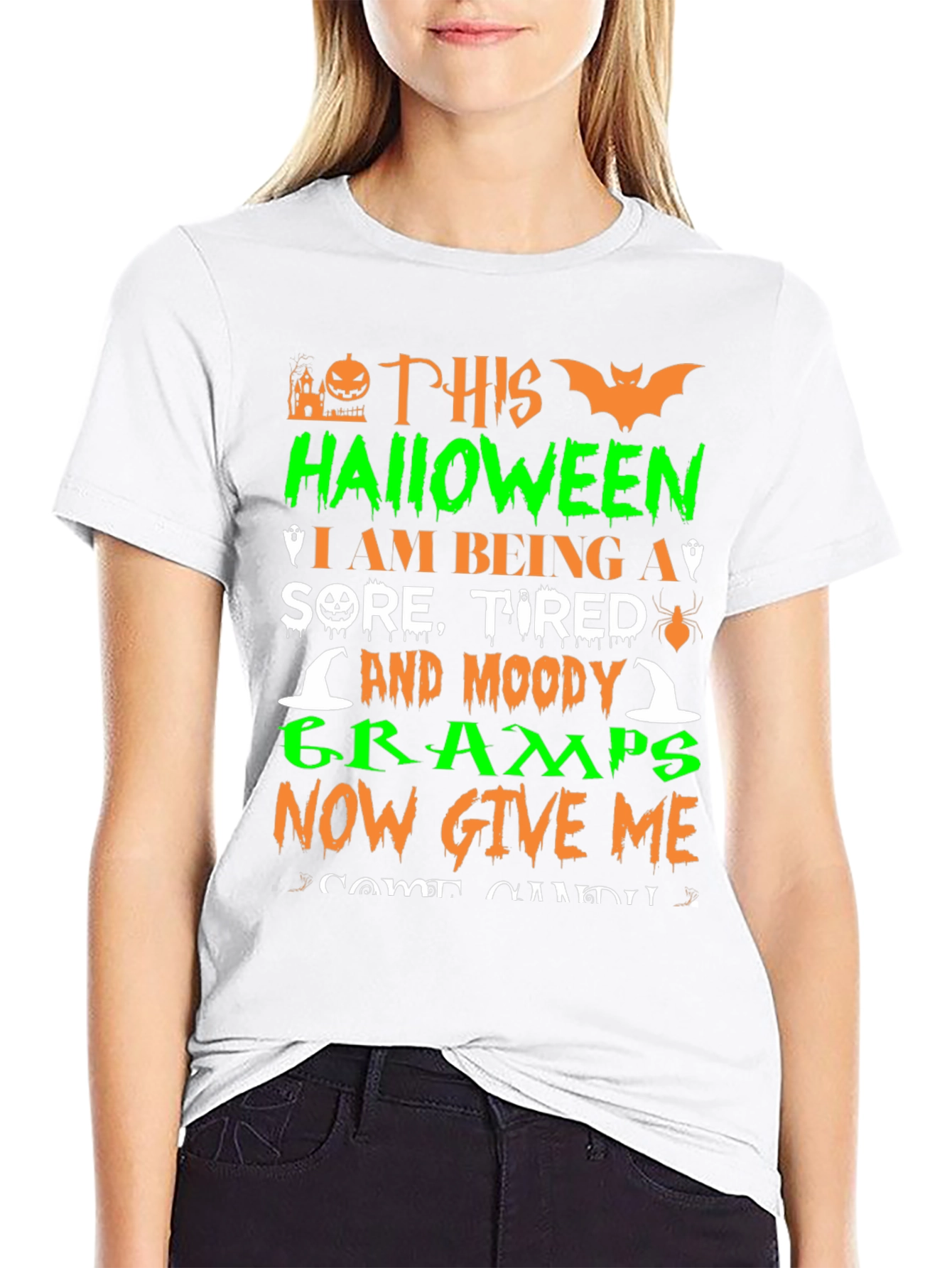 Halloween Gramps T-Shirt Sore Tired Moody Costume Tee
