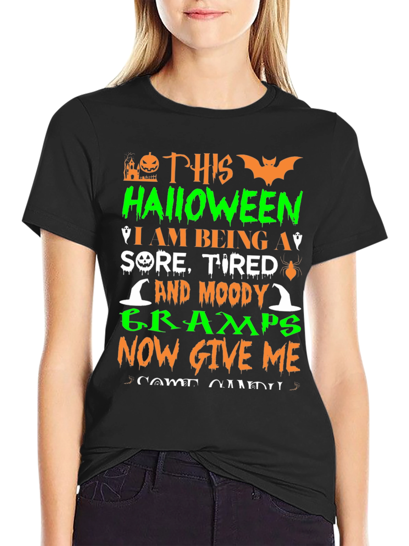 Halloween Gramps T-Shirt Sore Tired Moody Costume Tee