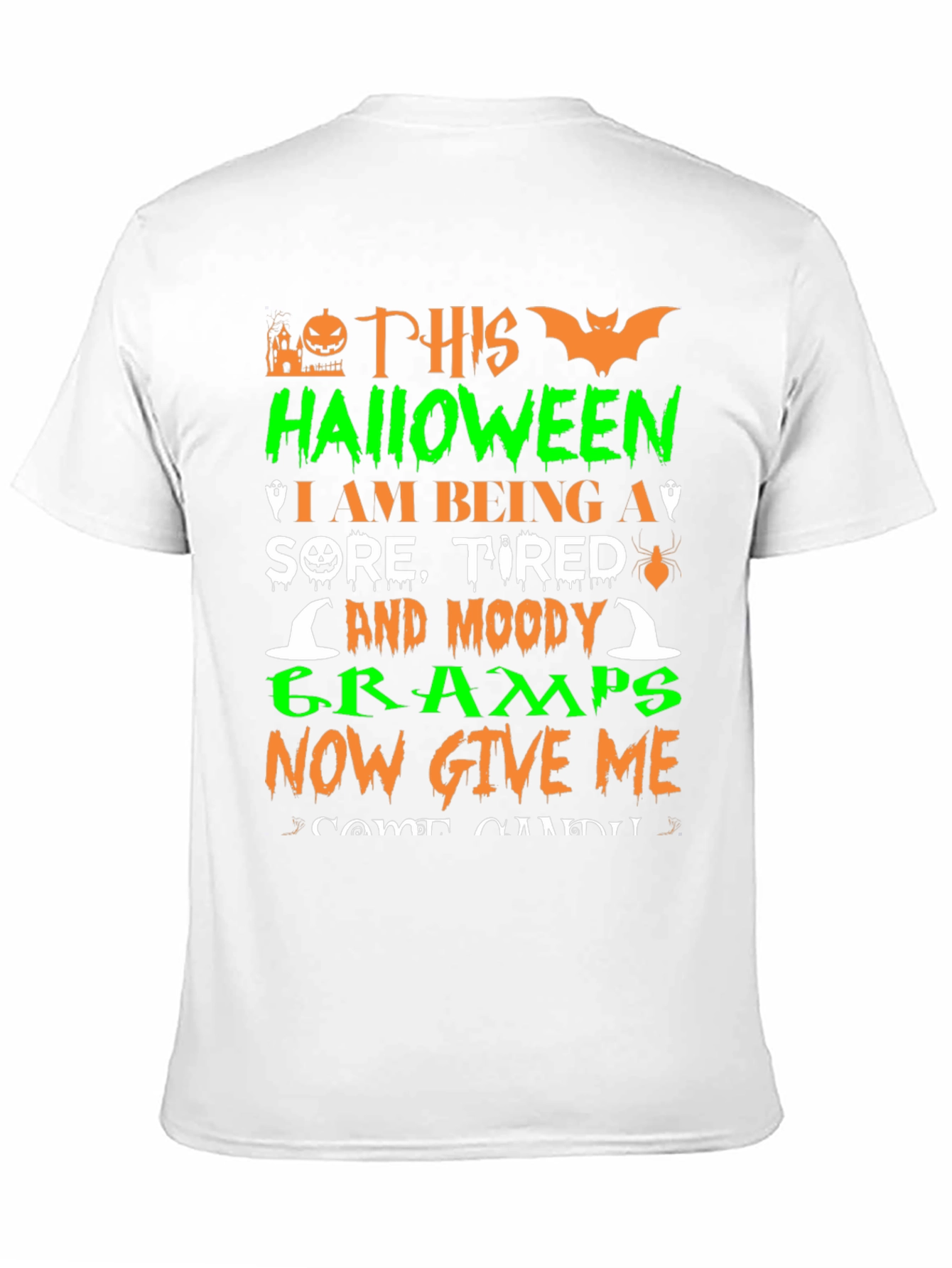 Halloween Gramps T-Shirt Sore Tired Moody Costume Tee