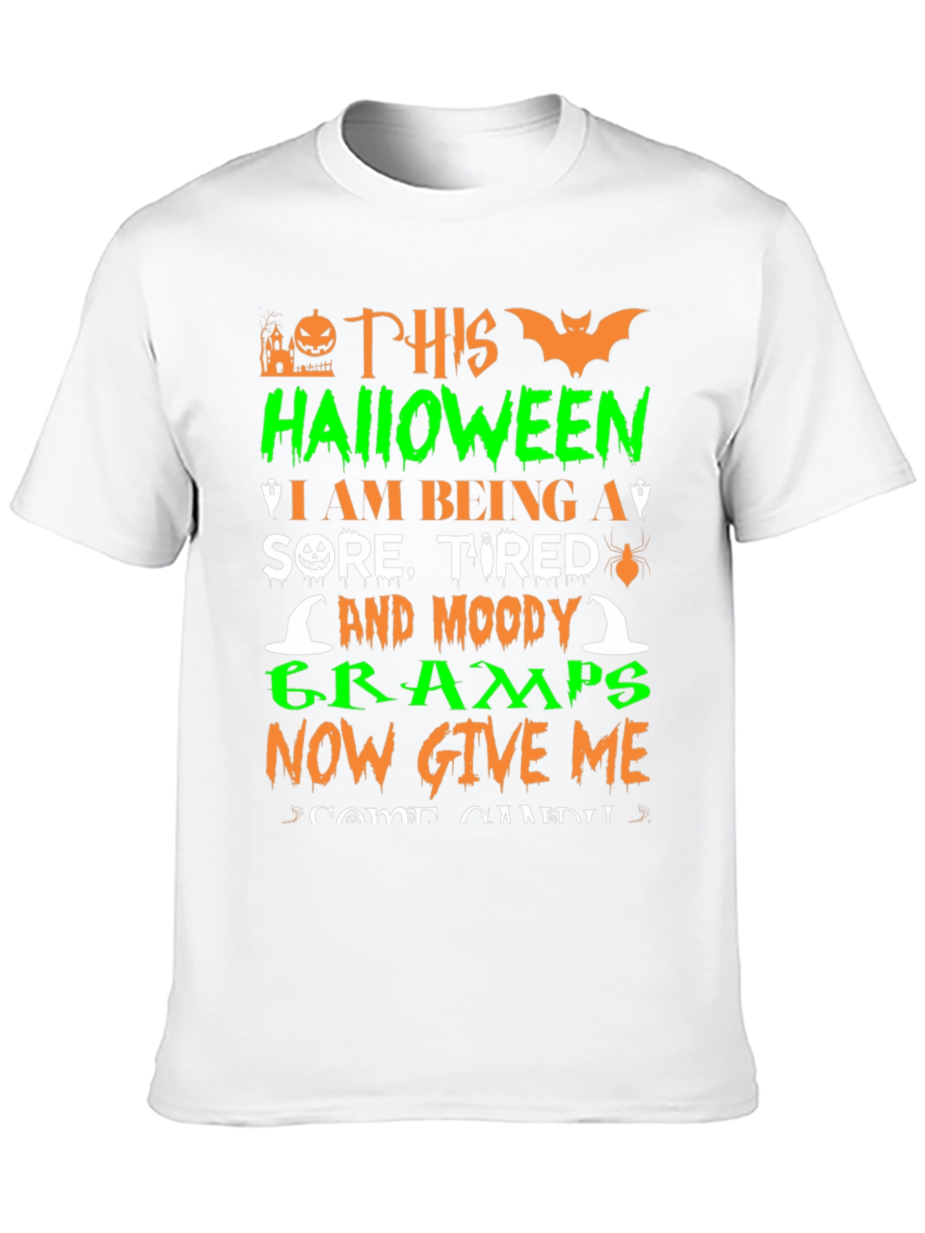 Halloween Gramps T-Shirt Sore Tired Moody Costume Tee