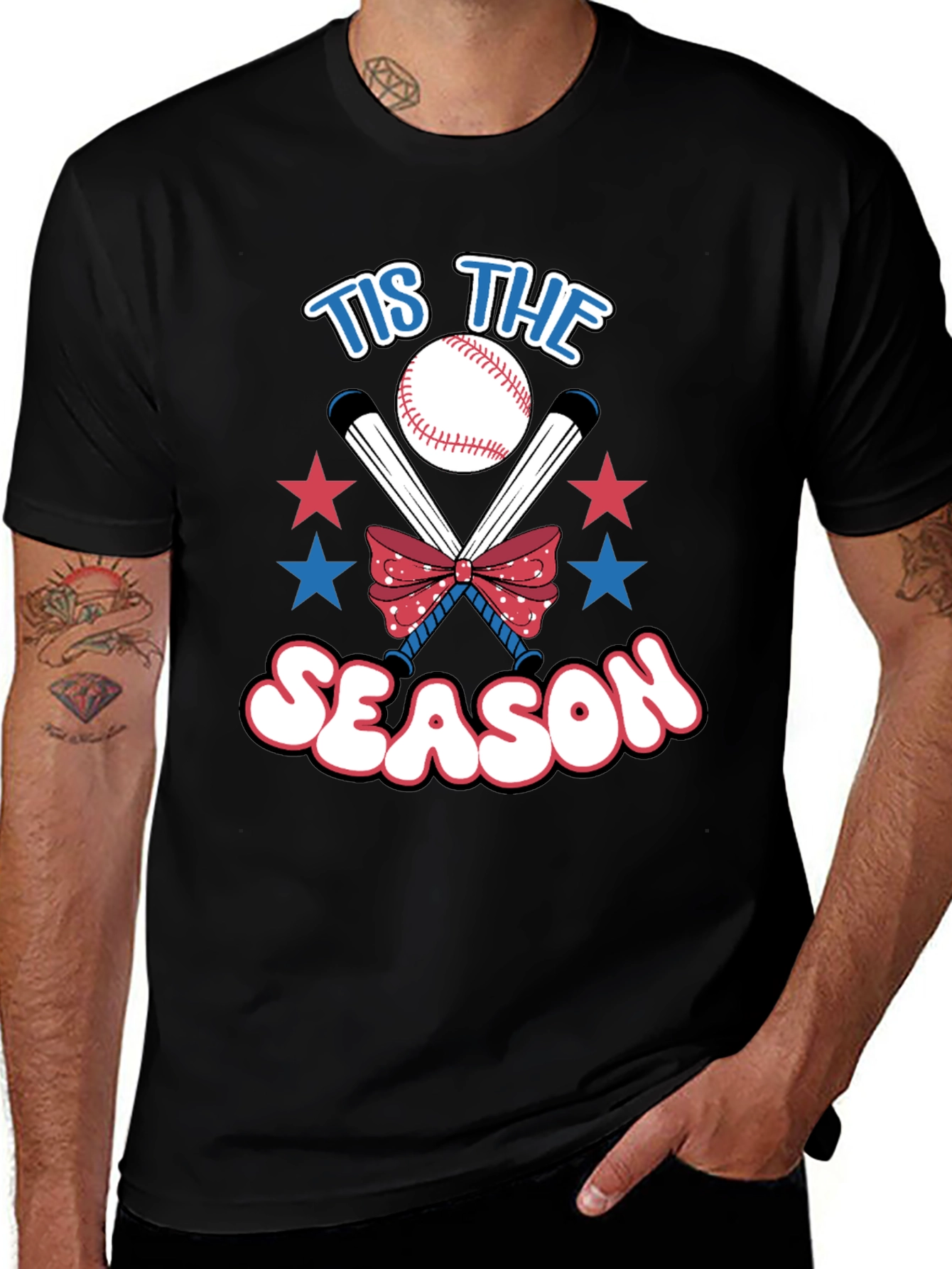 Tis The Season Baseball Graphic Tee