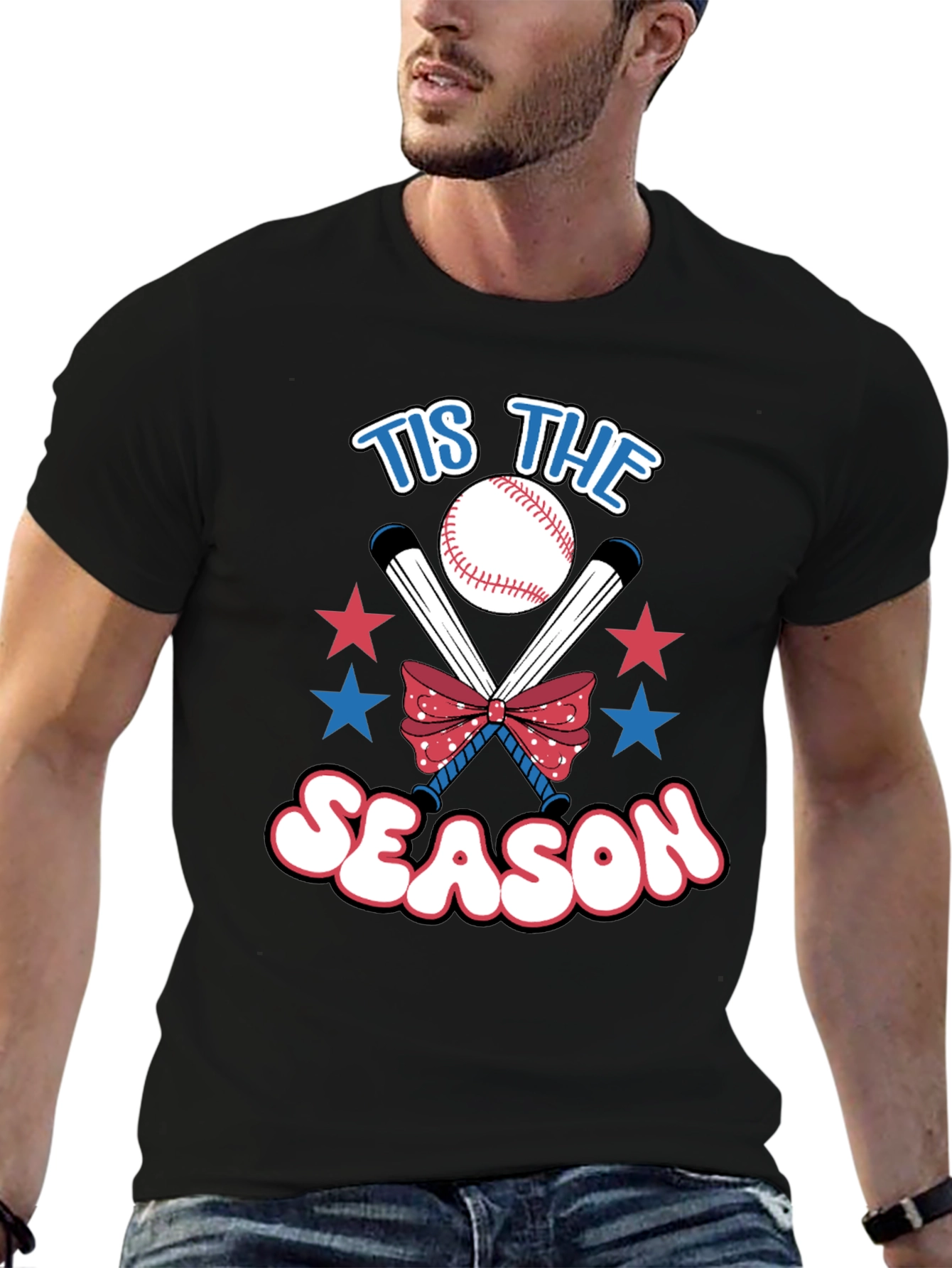 Tis The Season Baseball Graphic Tee