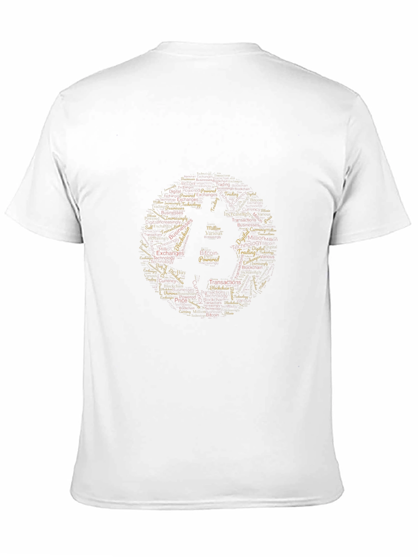 Bitcoin Word Cloud T-Shirt - Crypto Enthusiast Apparel