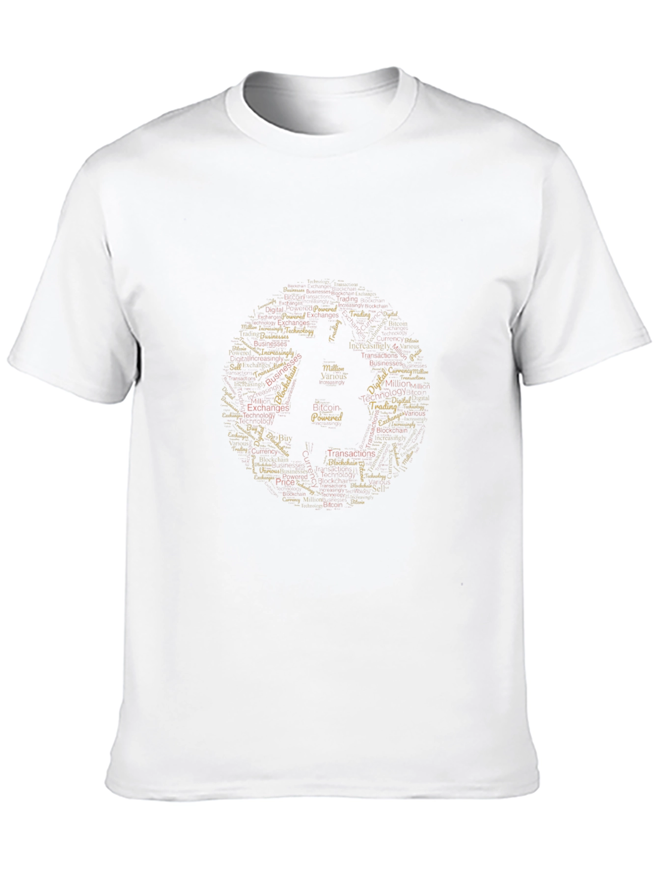 Bitcoin Word Cloud T-Shirt - Crypto Enthusiast Apparel
