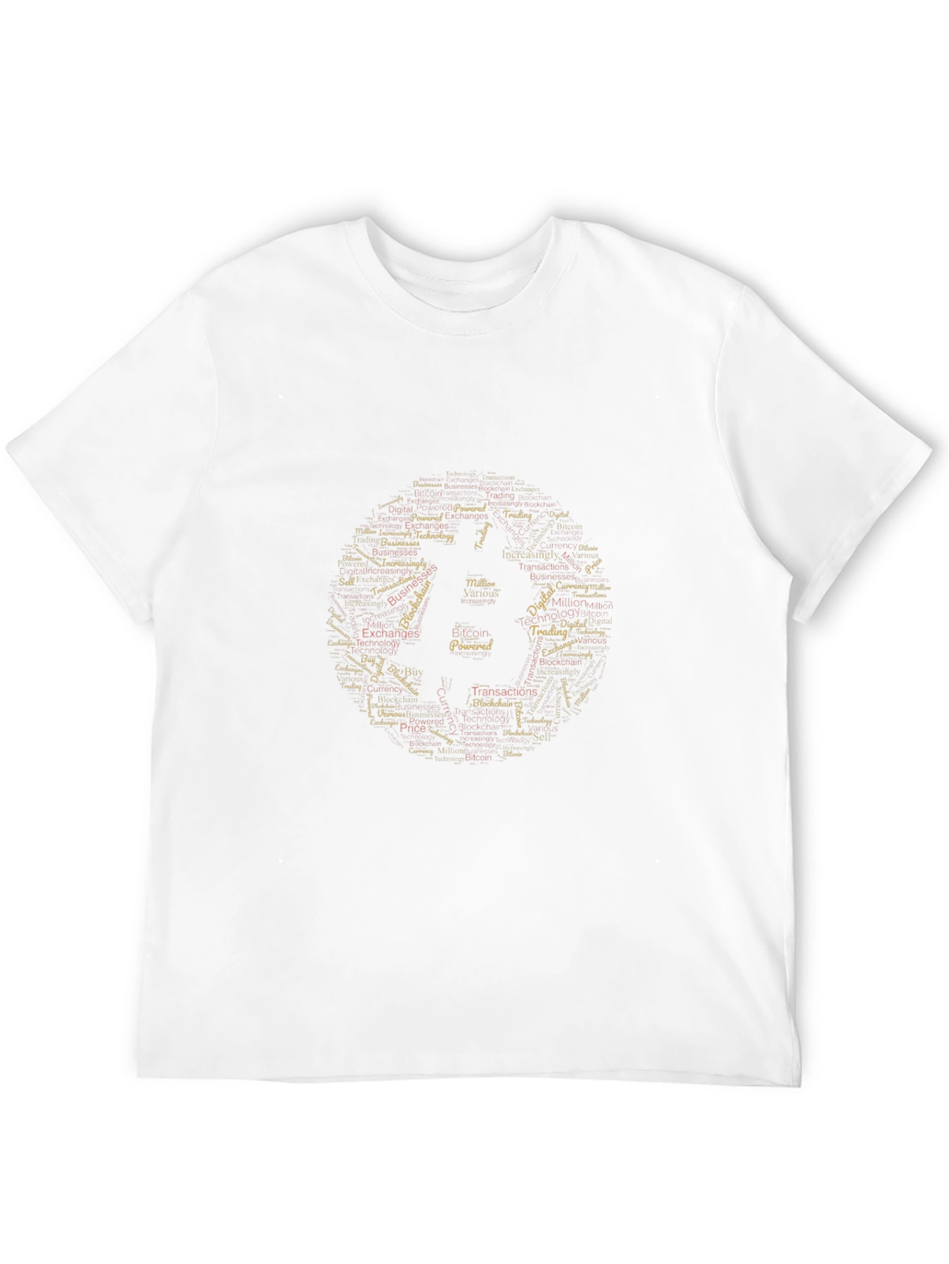 Bitcoin Word Cloud T-Shirt - Crypto Enthusiast Apparel