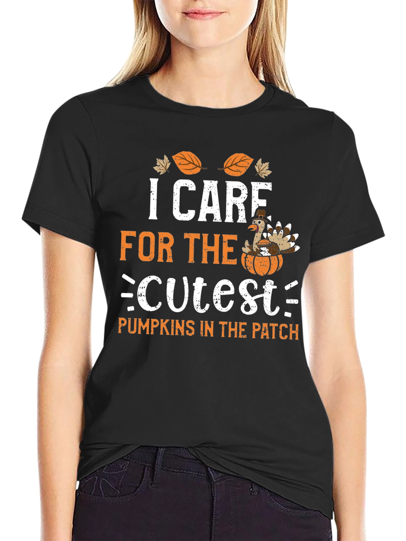 I Care For The Cutest Pumpkins Thanksgiving T-Shirt