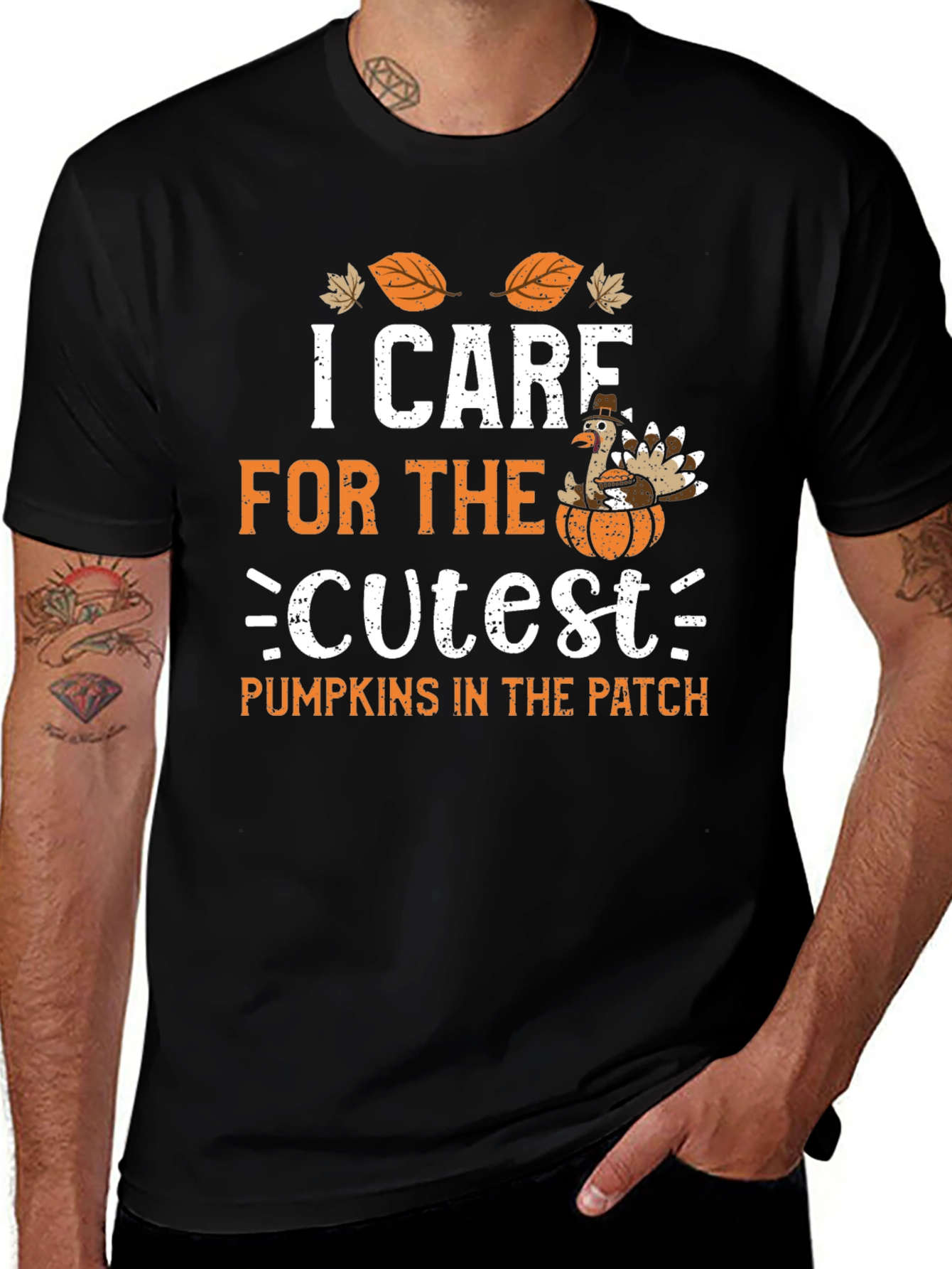 I Care For The Cutest Pumpkins Thanksgiving T-Shirt