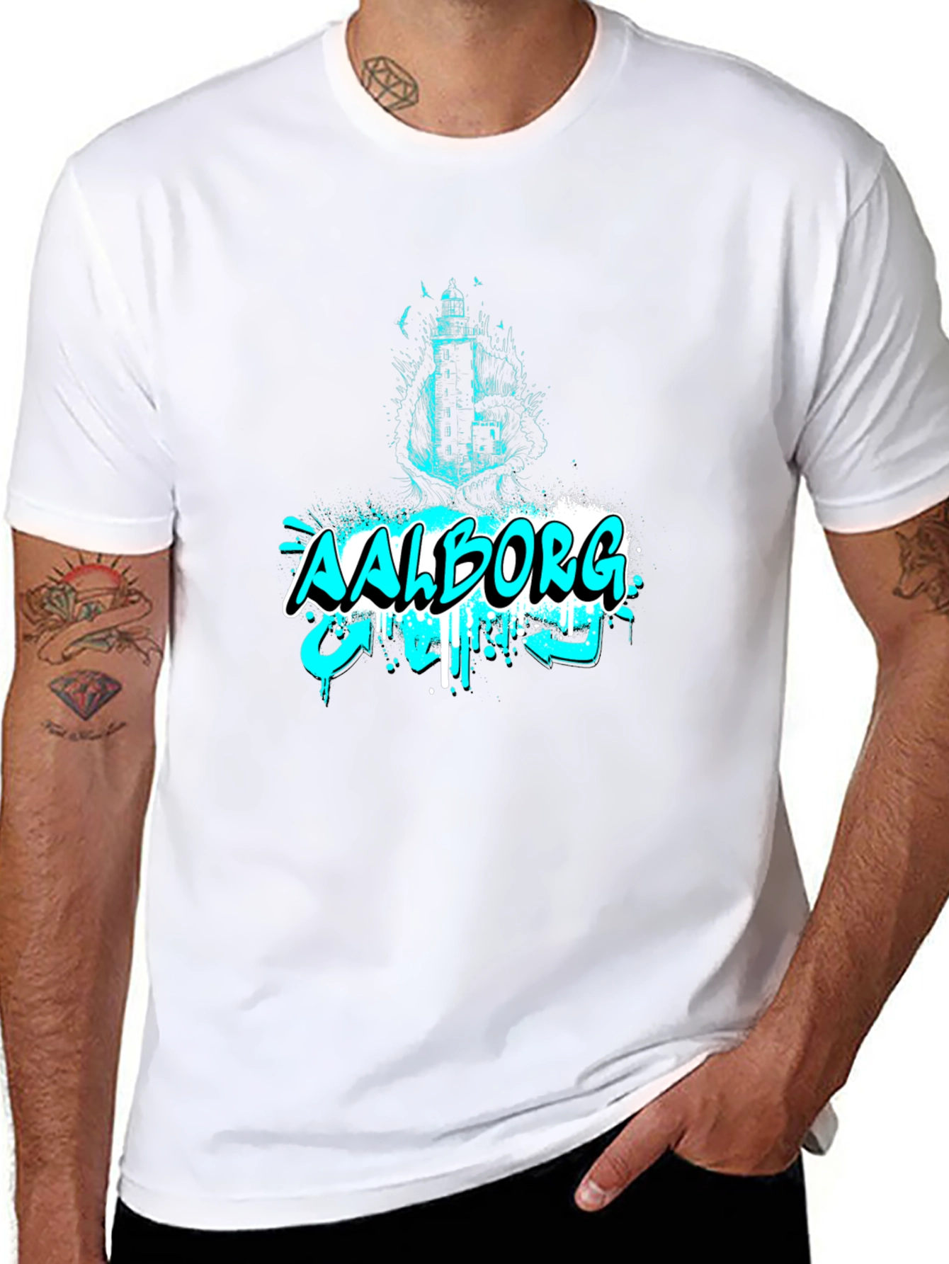 Aalborg Graffiti Style Black T-Shirt