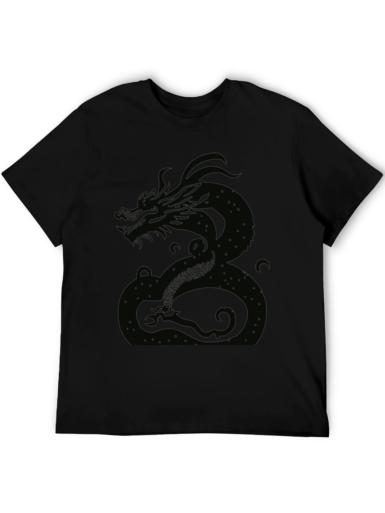 Black Dragon Graphic Tee - Mens Casual Shirt