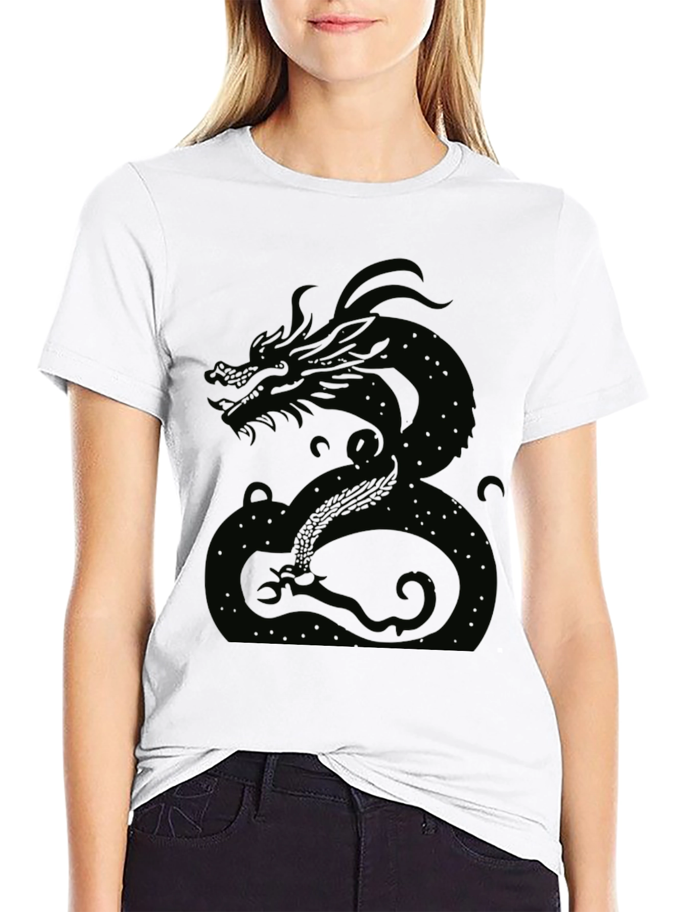 Black Dragon Graphic Tee - Mens Casual Shirt