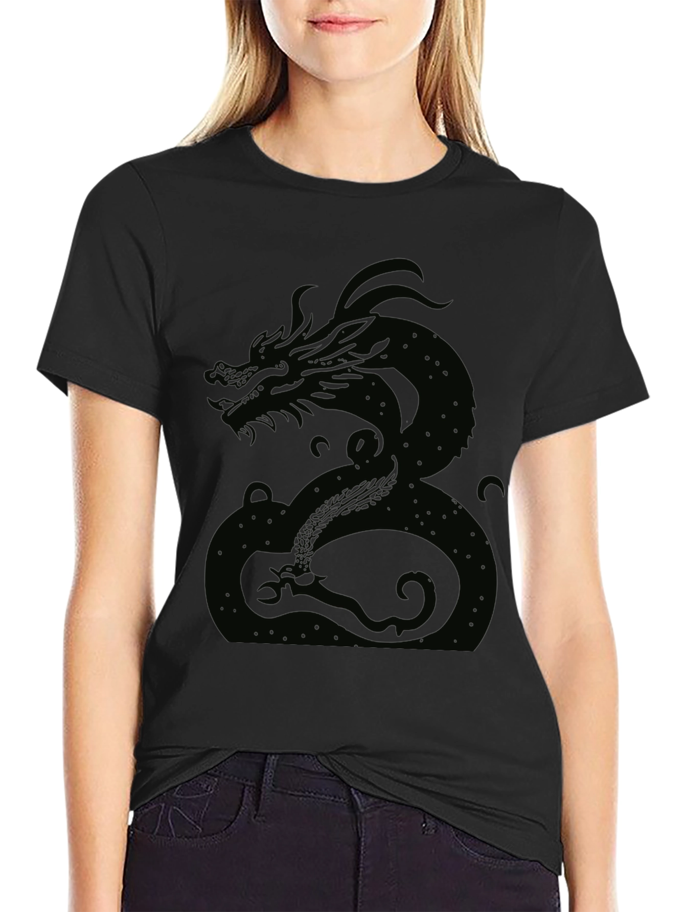 Black Dragon Graphic Tee - Mens Casual Shirt