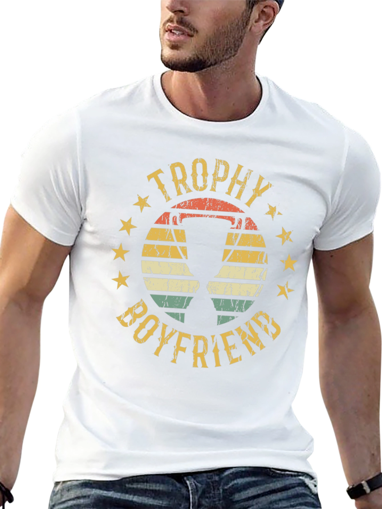 Trophy Boyfriend T-Shirt - Retro Design