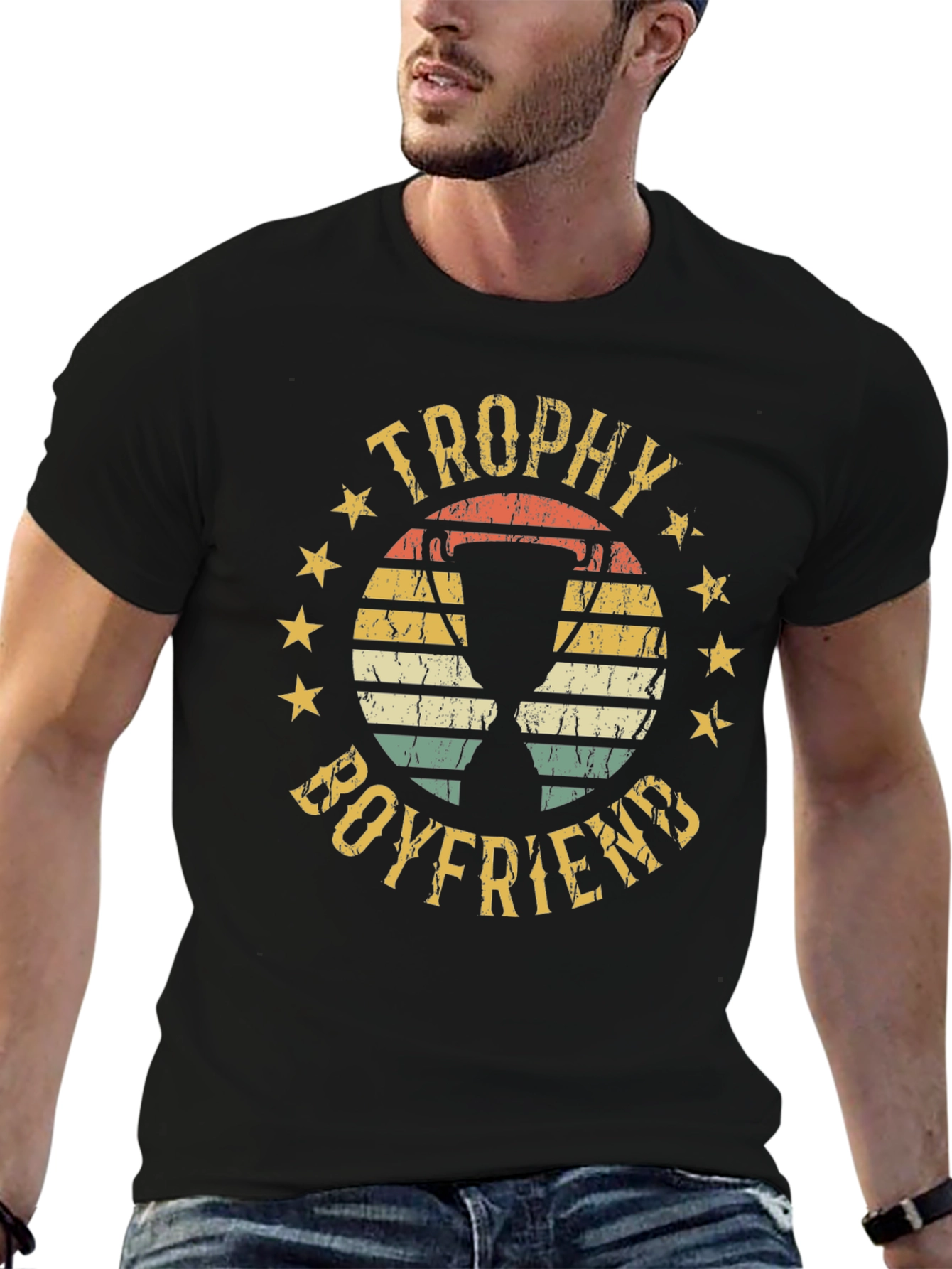 Trophy Boyfriend T-Shirt - Retro Design