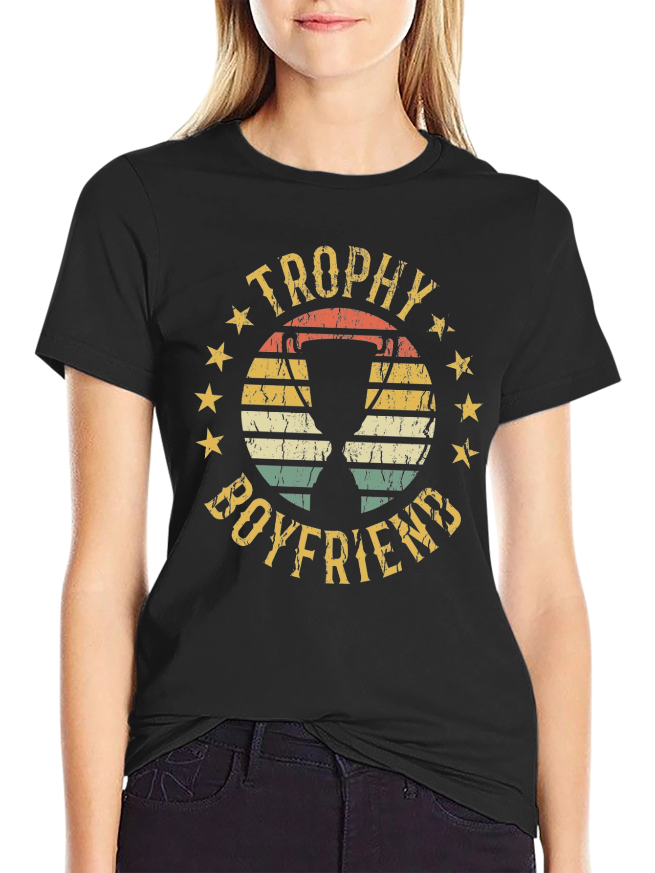 Trophy Boyfriend T-Shirt - Retro Design