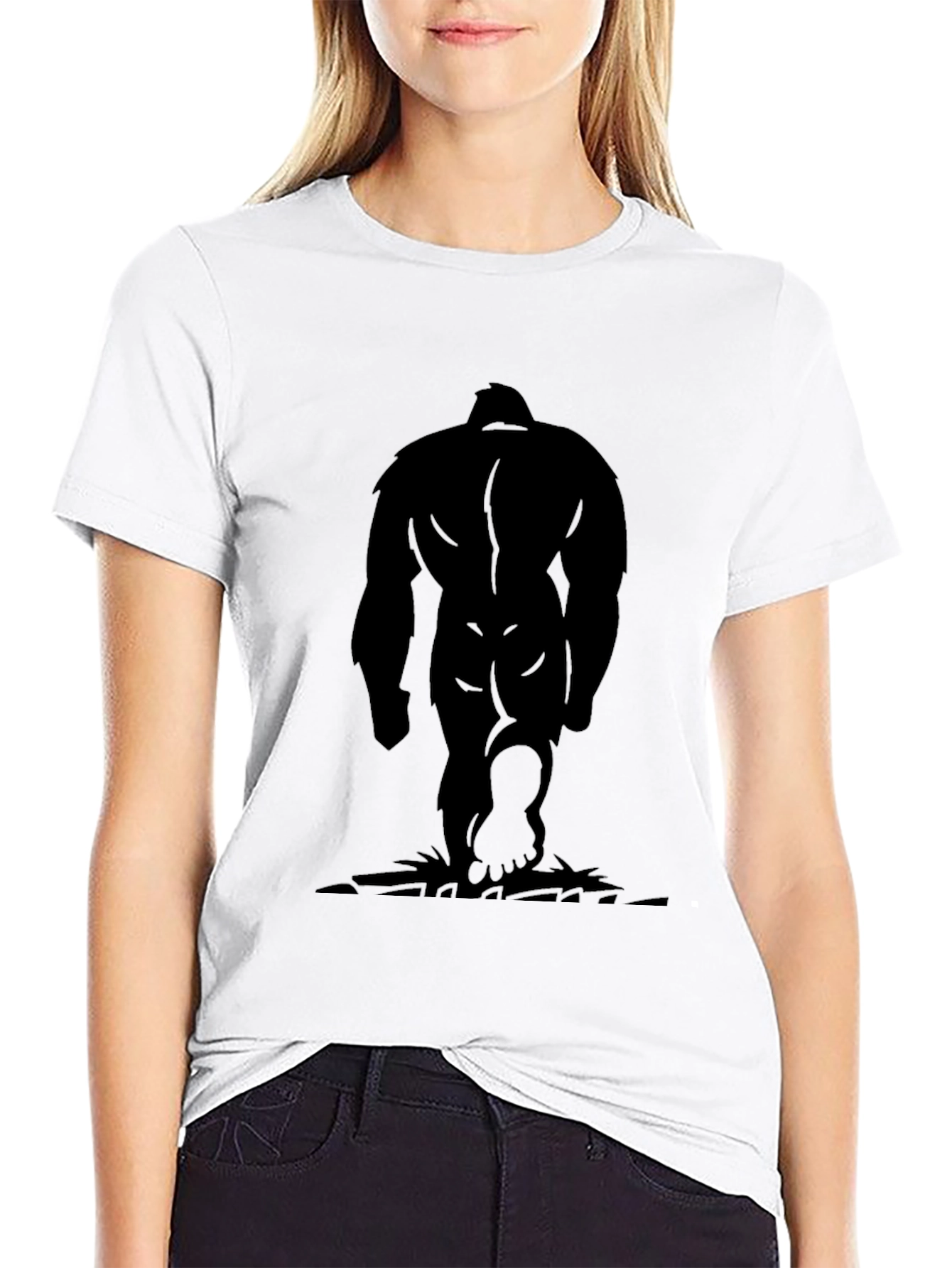 Bigfoot Silhouette Black T-Shirt