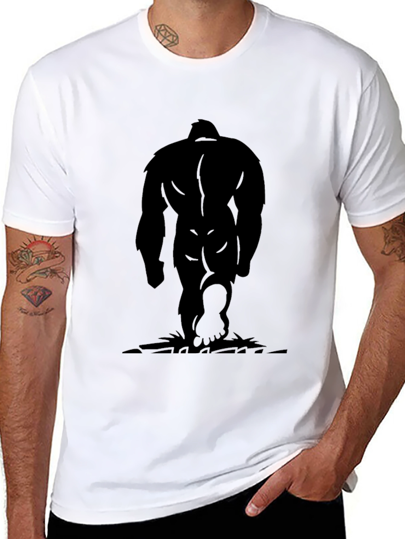 Bigfoot Silhouette Black T-Shirt