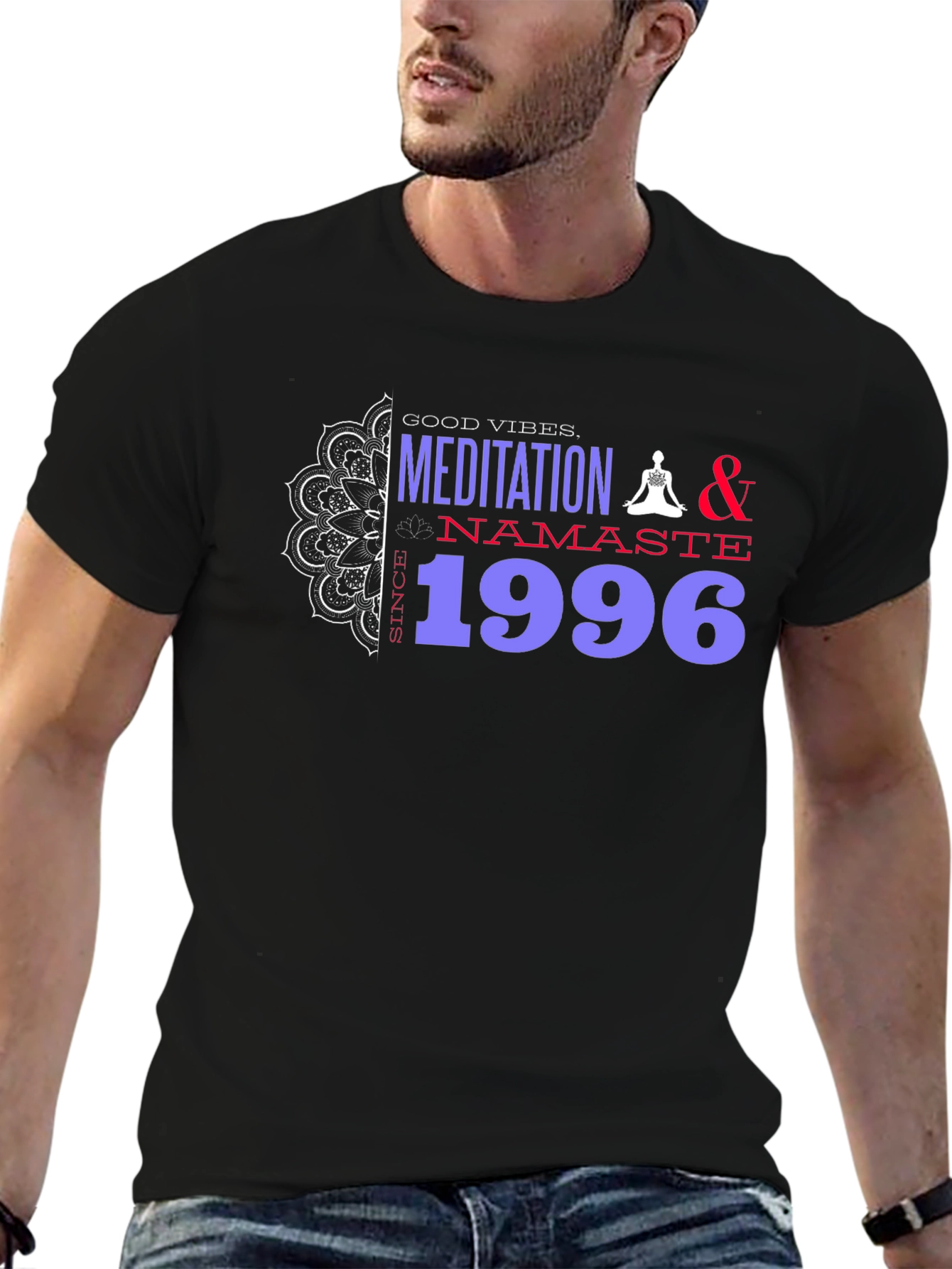 Good Vibes Meditation Namaste 1996 T-Shirt
