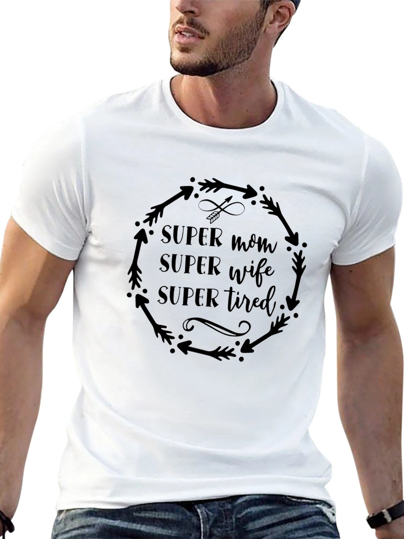 Super Mom Wife Tired Graphic T-Shirt