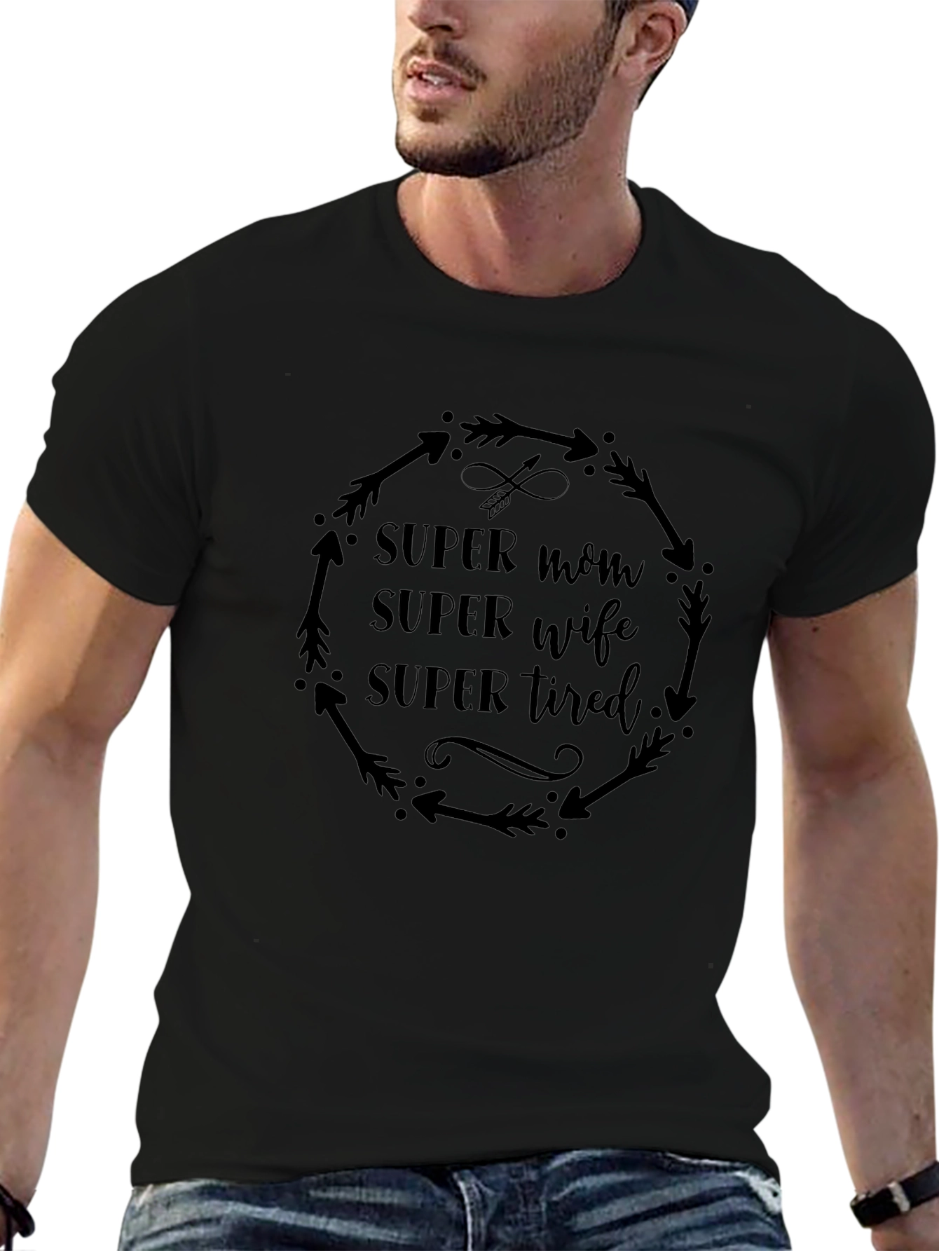 Super Mom Wife Tired Graphic T-Shirt