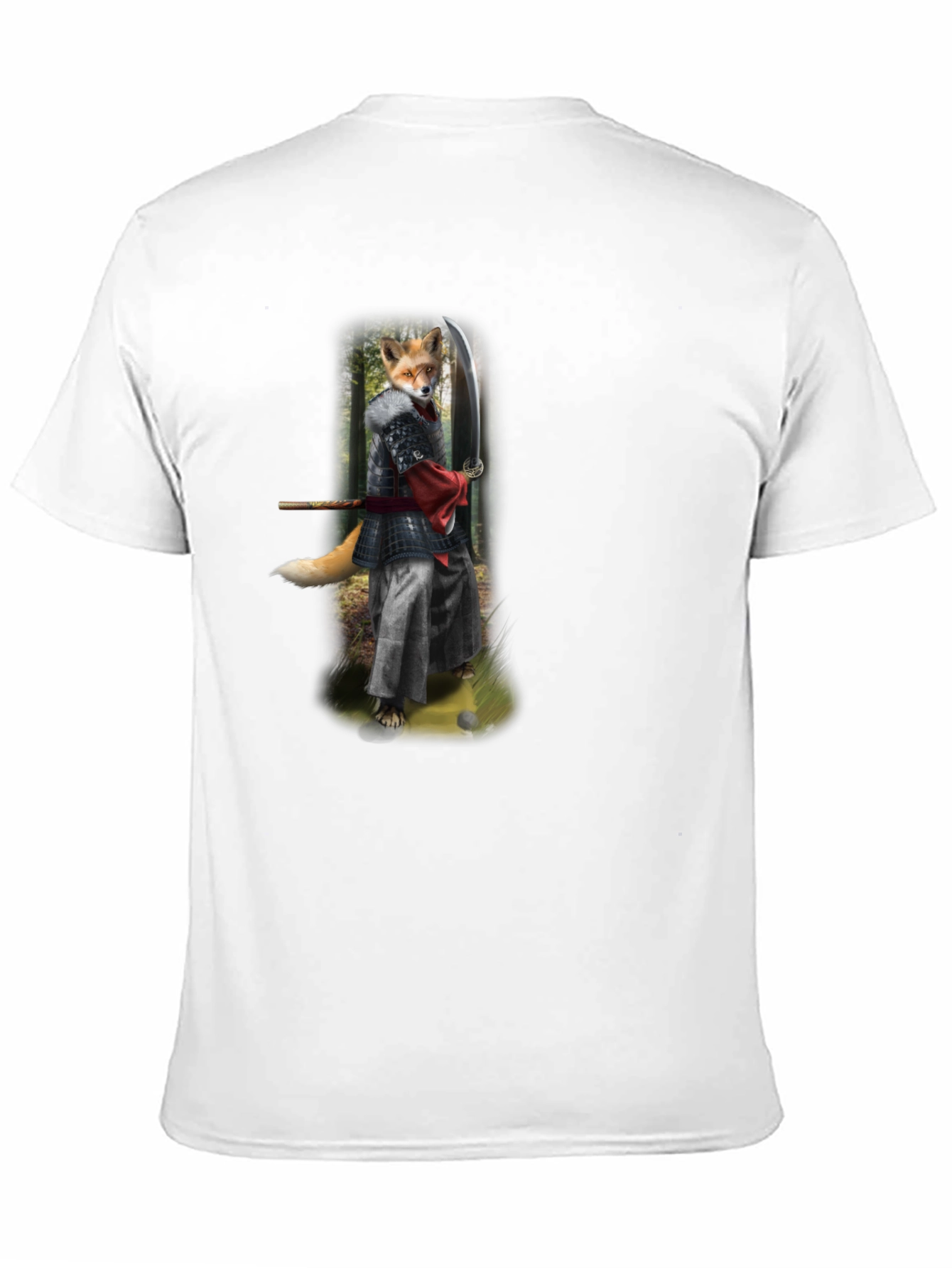 Samurai Fox Graphic Tee - Mens Black T-Shirt