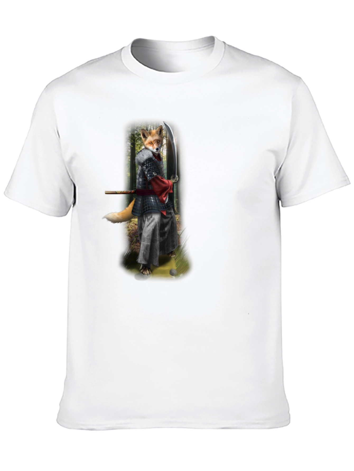 Samurai Fox Graphic Tee - Mens Black T-Shirt