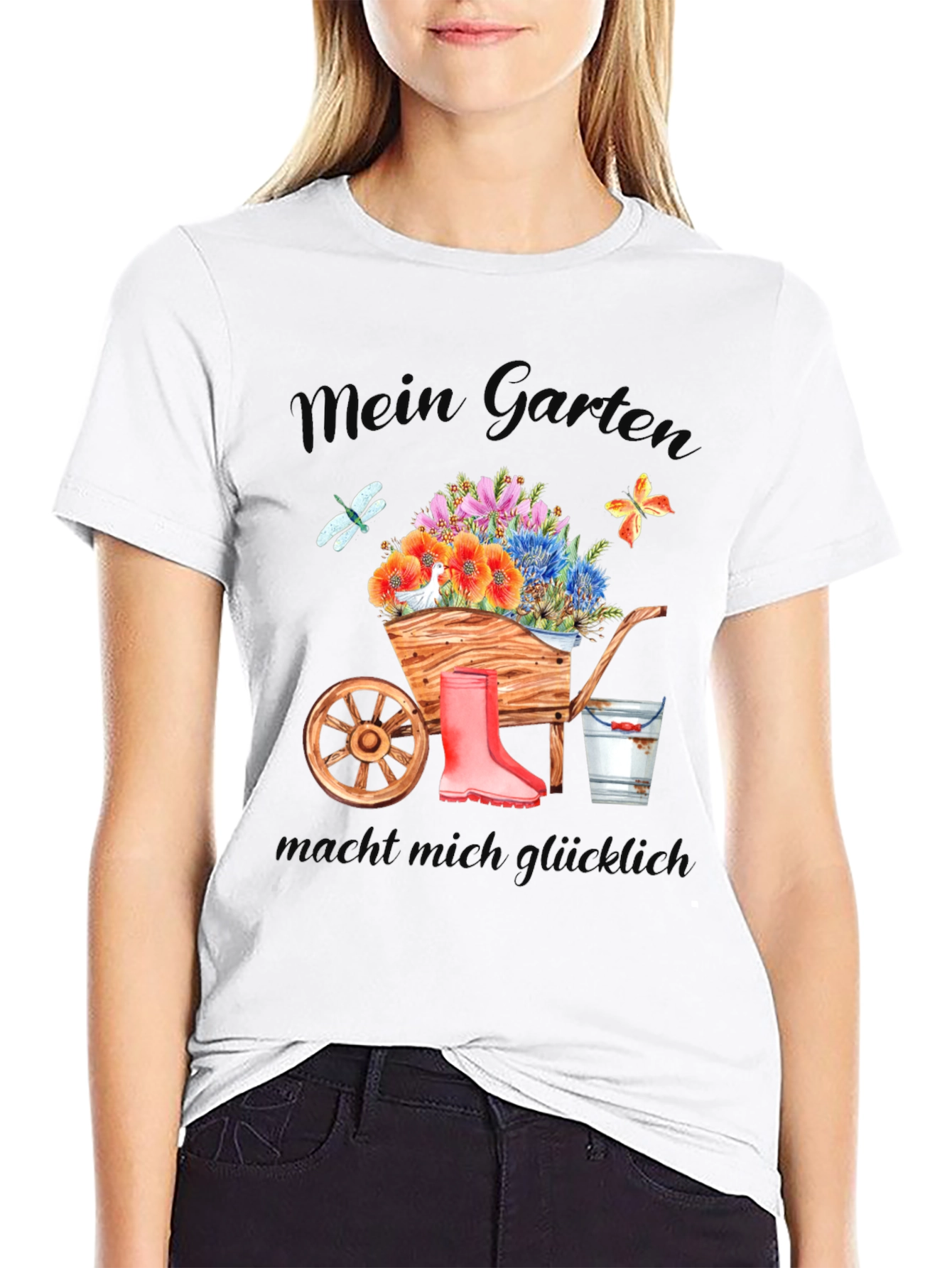 Mein Garten Black Graphic T-Shirt